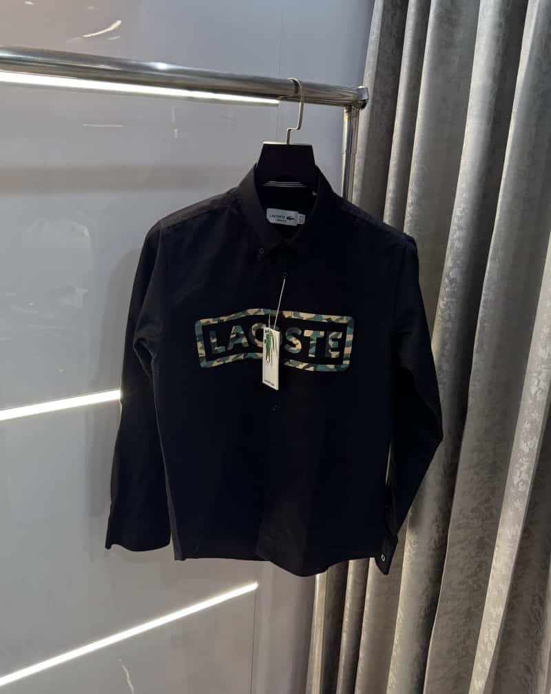 Lacost e Black Logo Print Premium Shirt