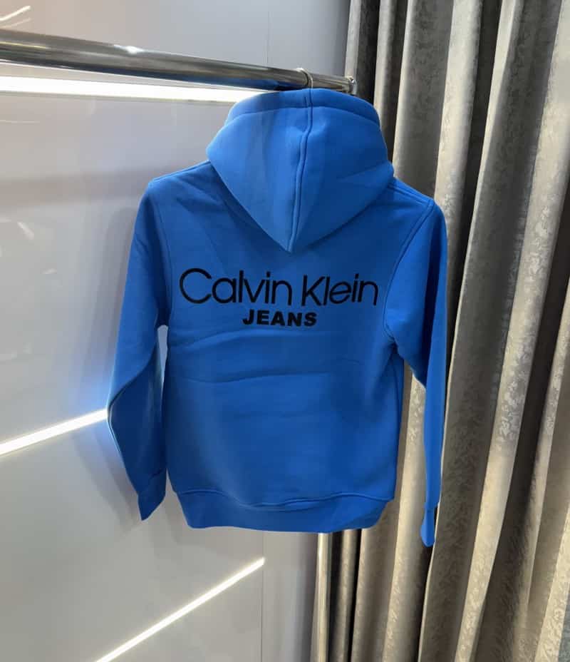 Calv in Klein Blue Back Print Imported Premium Hoodie
