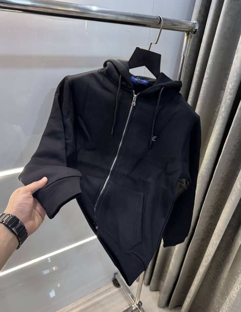 Louis Vuitton Black Logo Work Imported Jacket