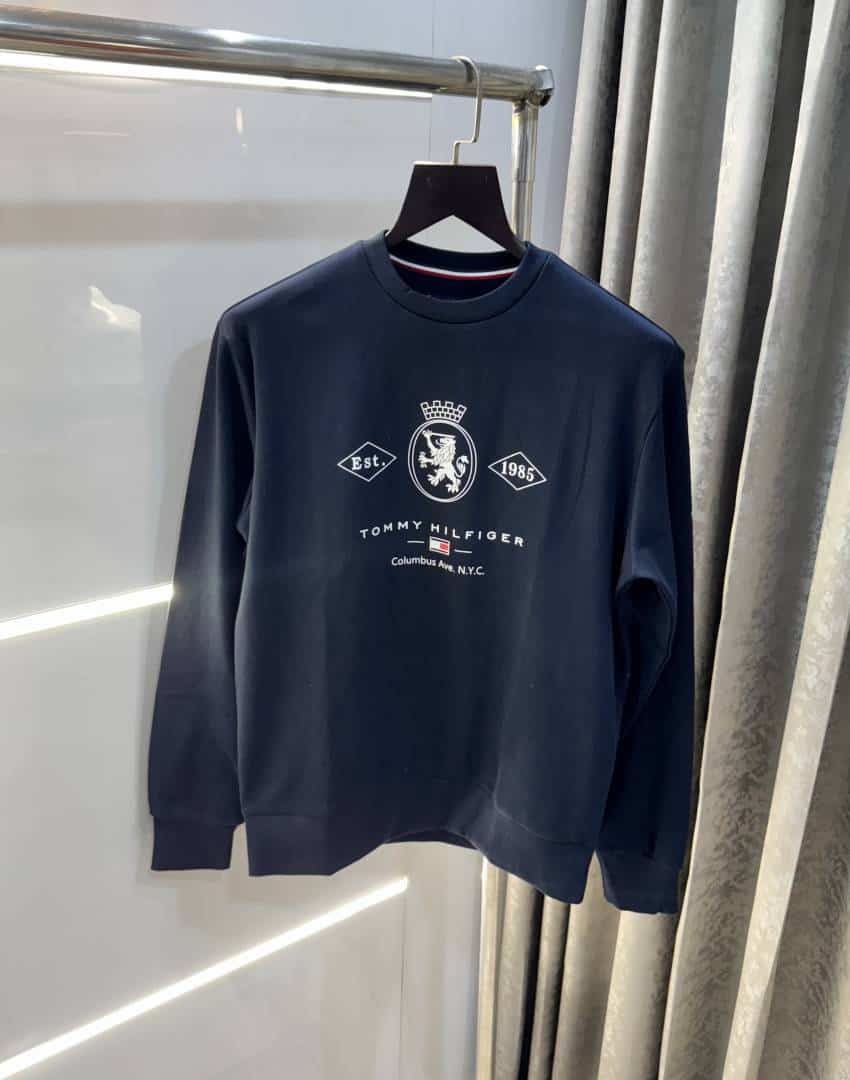Tomm Hilfiger Navy Blue Logo Work Premium Sweatshirt