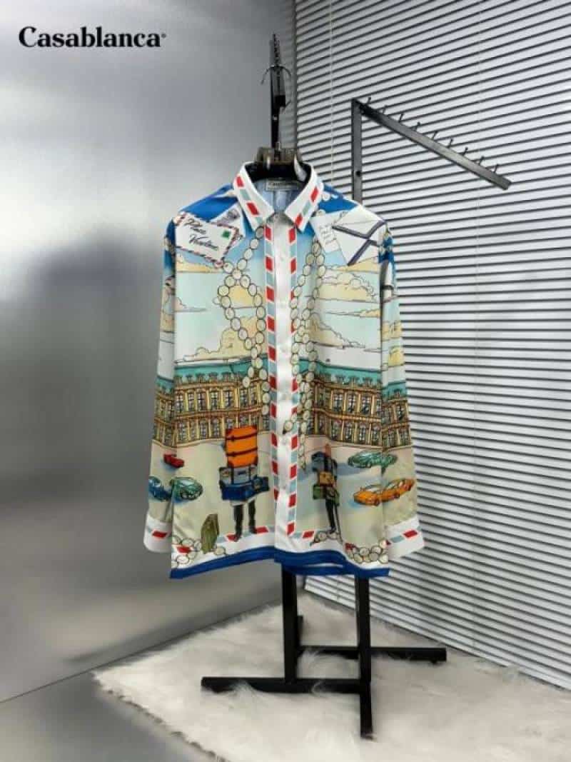 Casablanc a B Printed Shirt With Premium Bo..X Packing