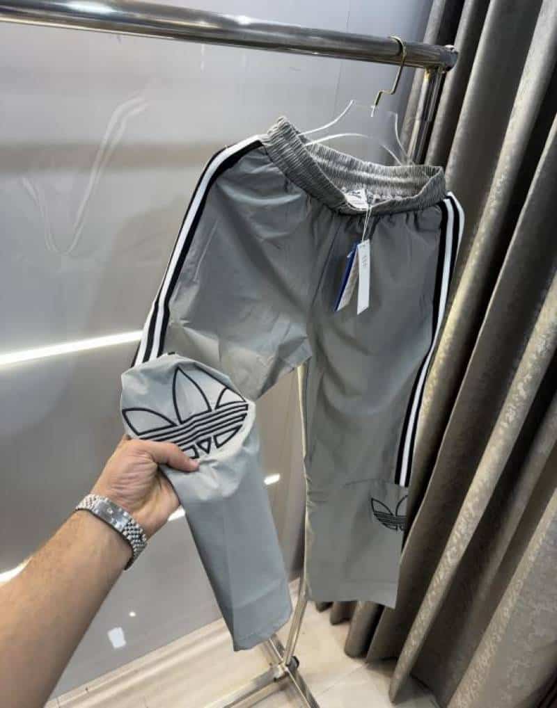 Adida s Light Grey Embroidery Logo Premium Trackpant