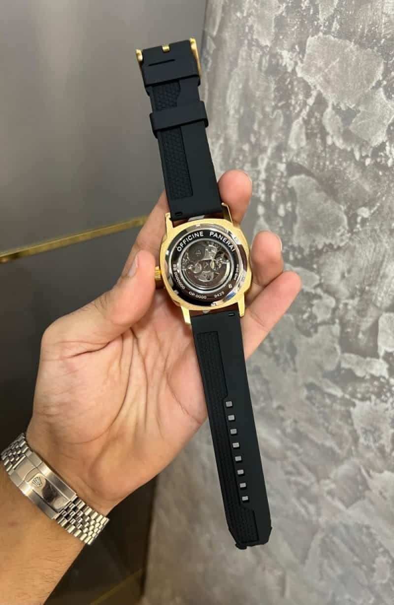 Panera i Radiomir 1940 Automatic Gold With Black Silicone Strap Premium Watch