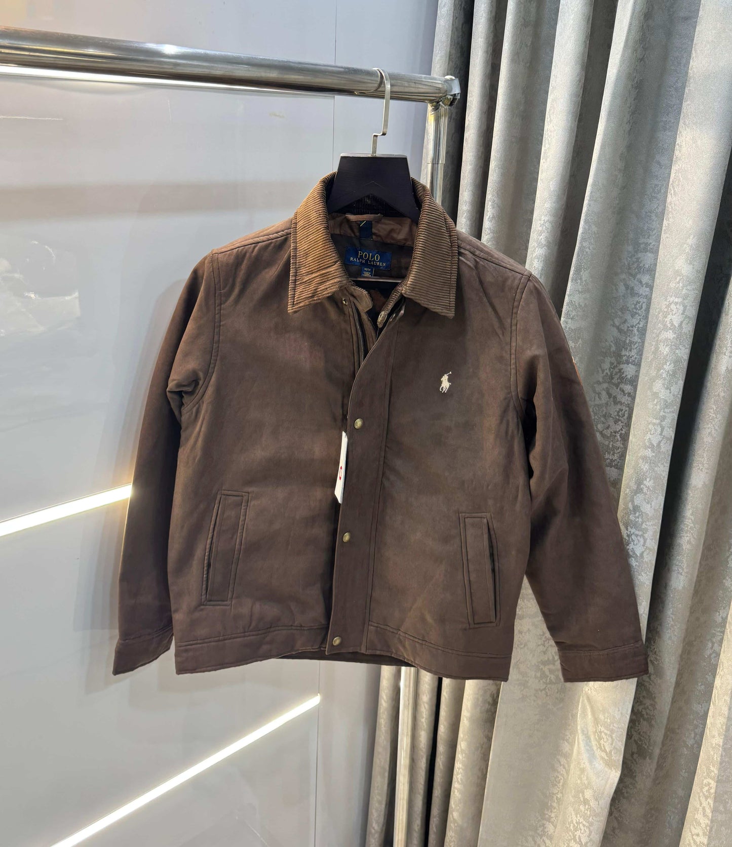 Ralph Lauren Sweado Brown Classic Bomber Jacket