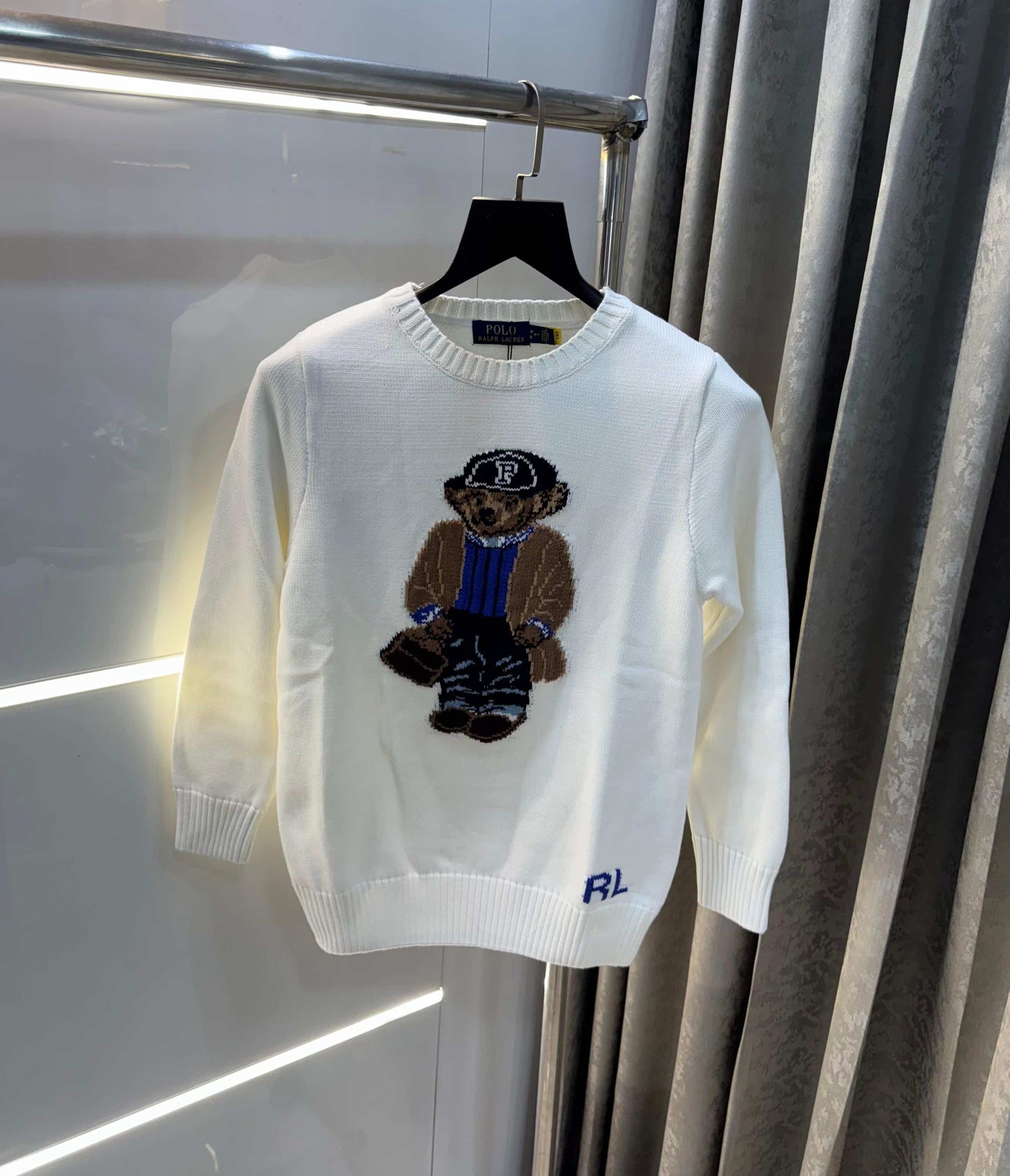 Ralph Lauren White Teddy Edition Imported Pull Over