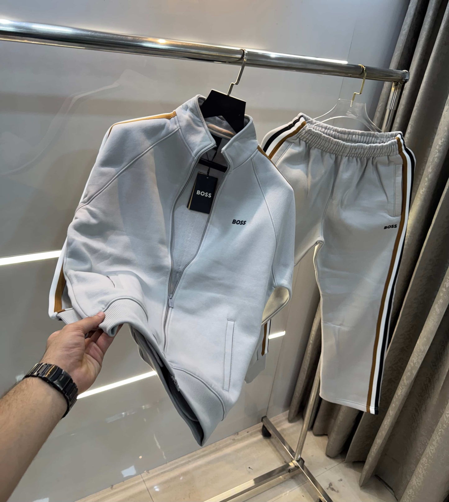 Hugo B0SS! Grey Classic Premium Tracksuit