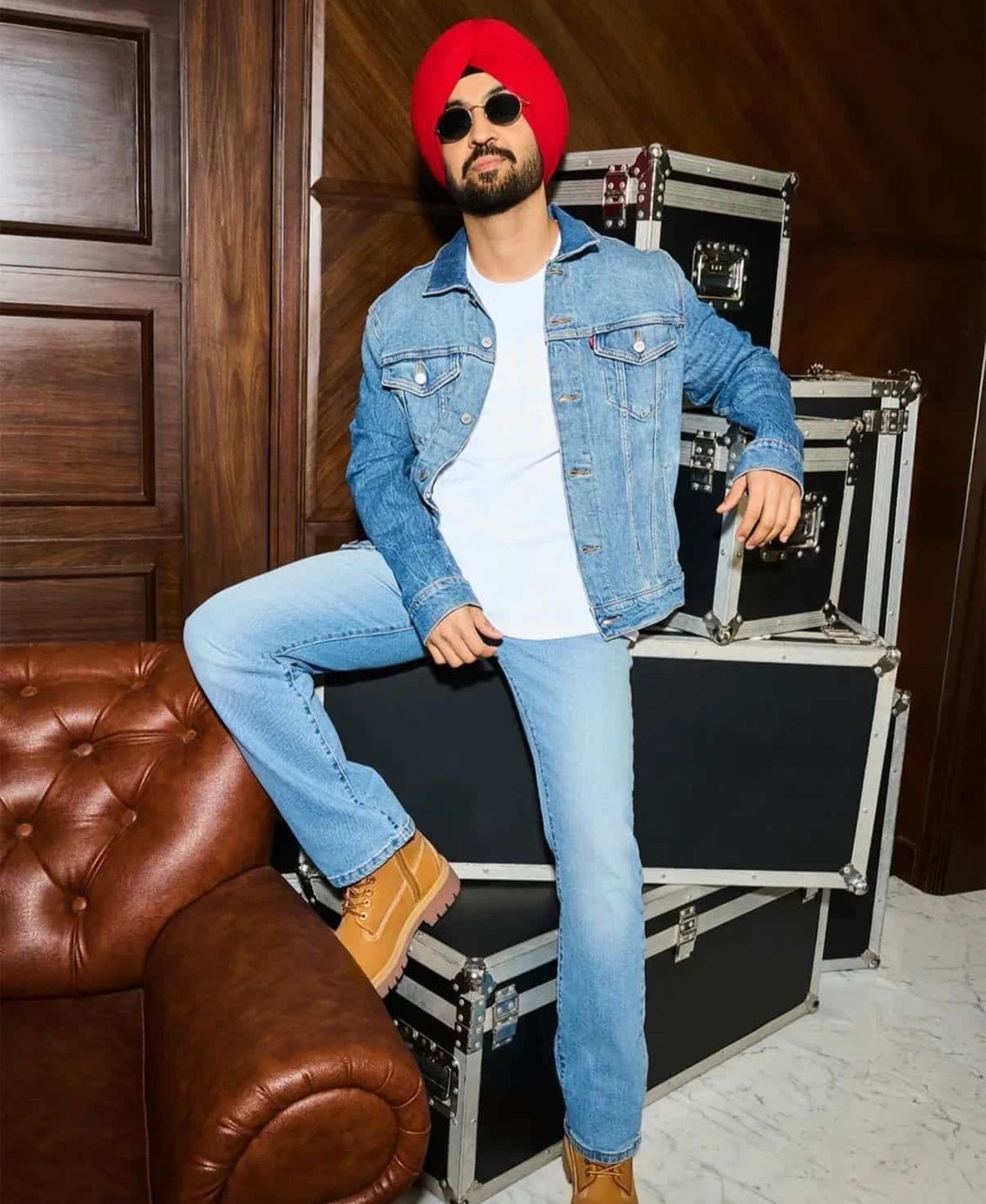 Diese l Sky Blue Diljit Edition Imported Denim Jacket