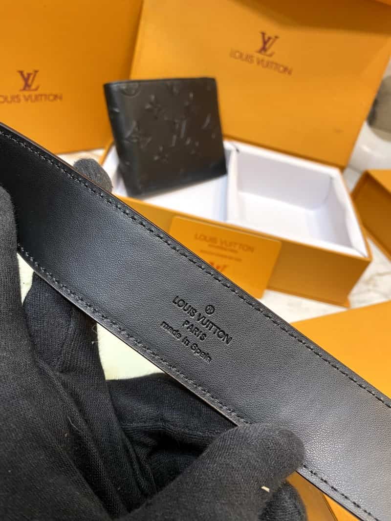 LOUI_S VUITTONN Premium Belt & wallet Combo C331