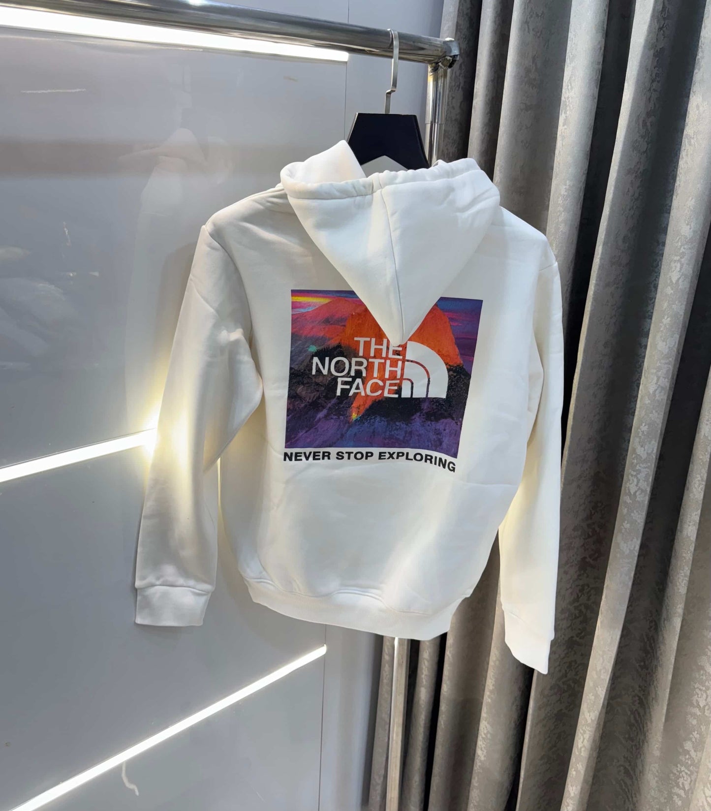 The North Face White Printed Imported Hoodie