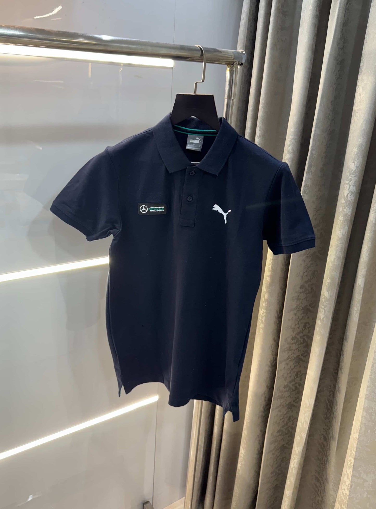Pum a Navy Blue Mercedes Edition Premium Polo T-Shirt