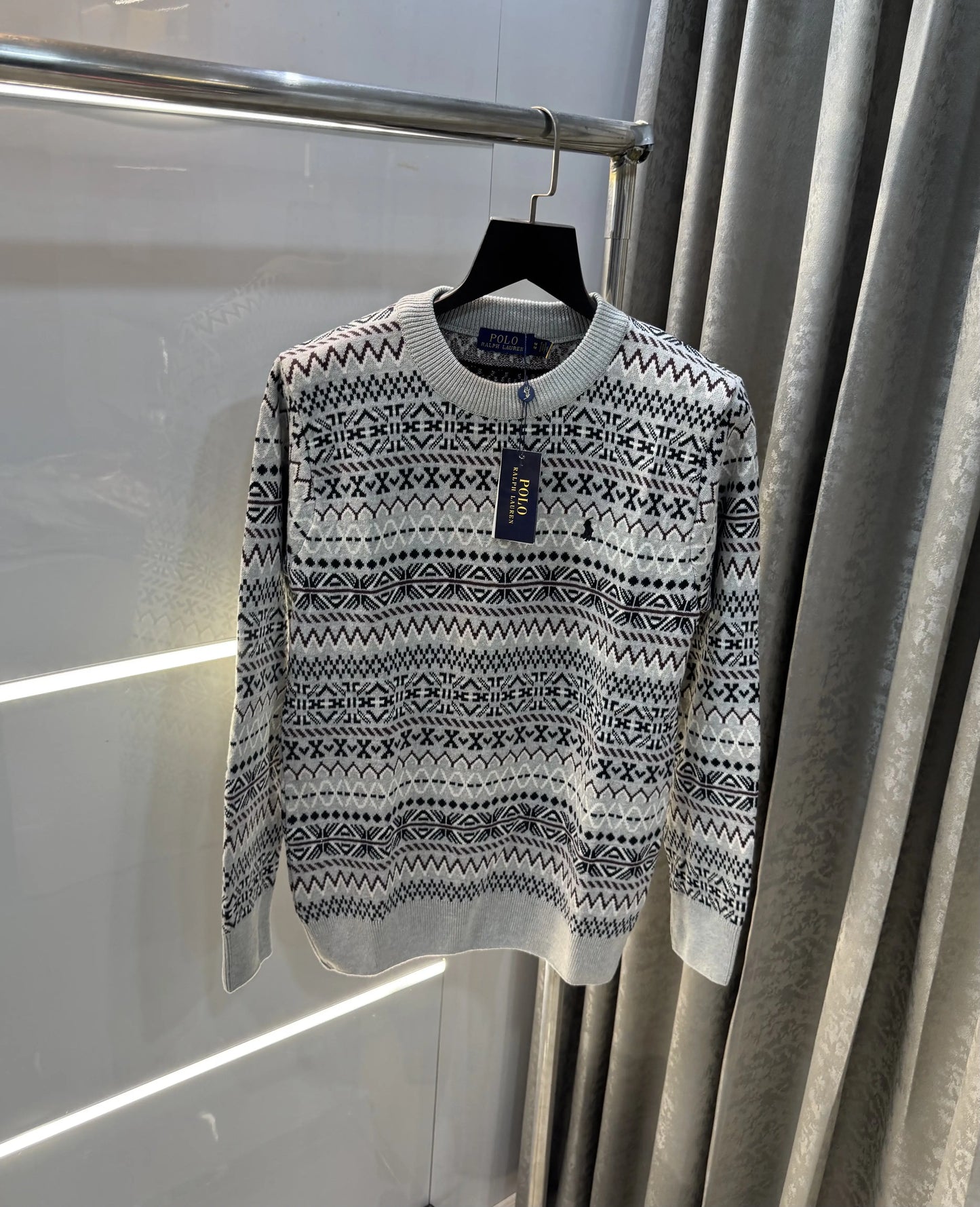 Ralph Lauren Grey Imported Knitted Pull Over