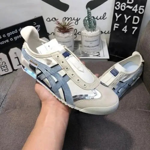 Onitsuka Tiger Mexico 66 x Panda Prank Slip On White Blue Sneakers For Mens