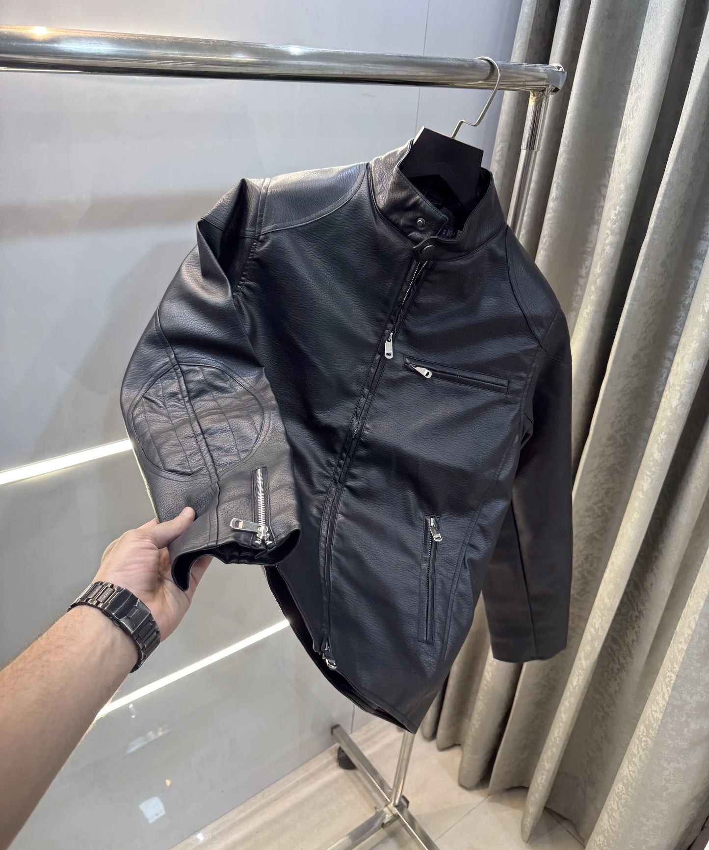 Ralph Lauren Black Premium Leather Jacket
