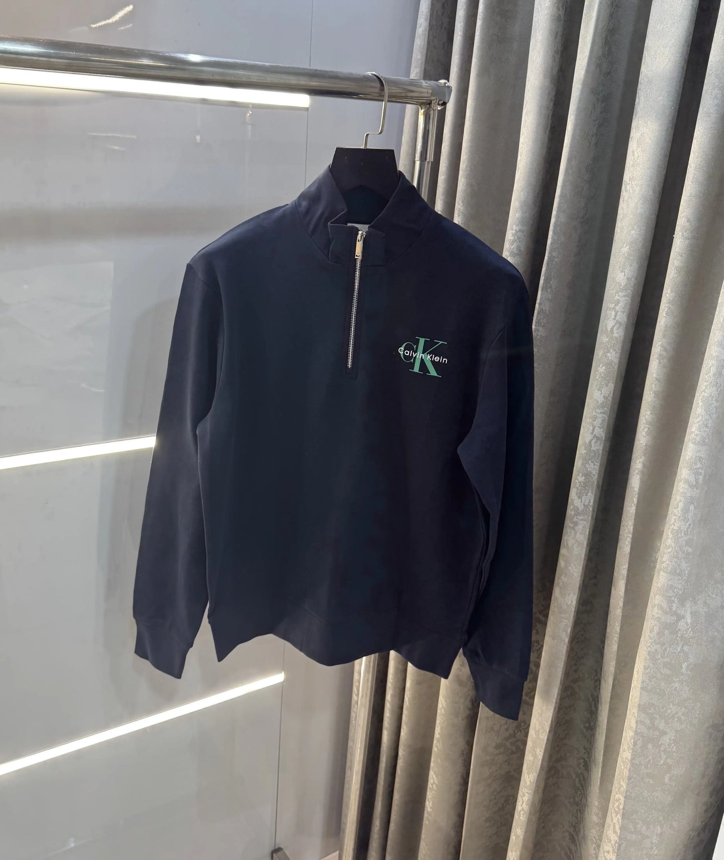 Calvin Klein Navy Blue Zip Premium Sweatshirt