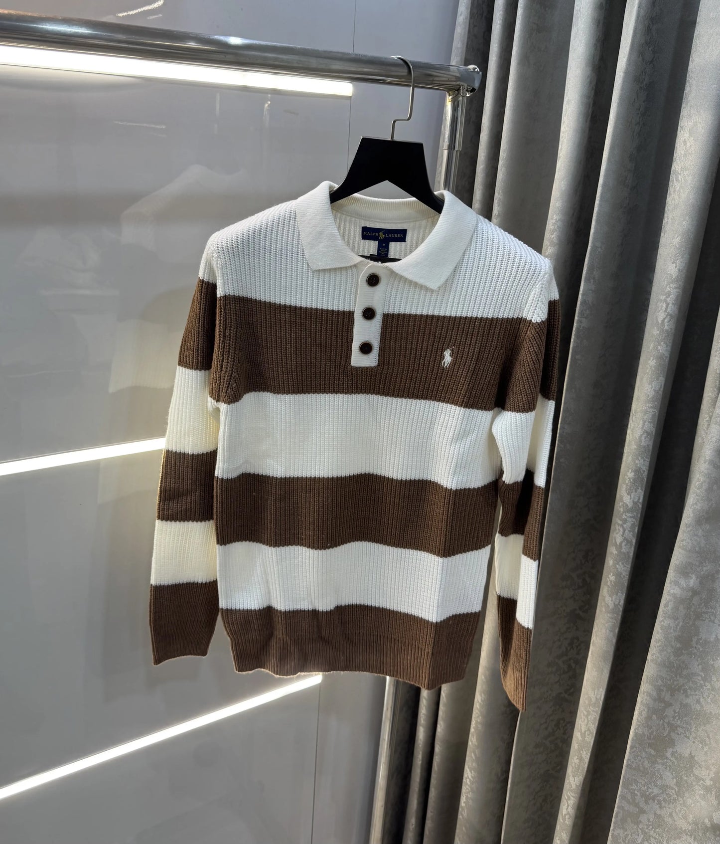 Ralph Lauren Brown Imported Knitted Pull Over