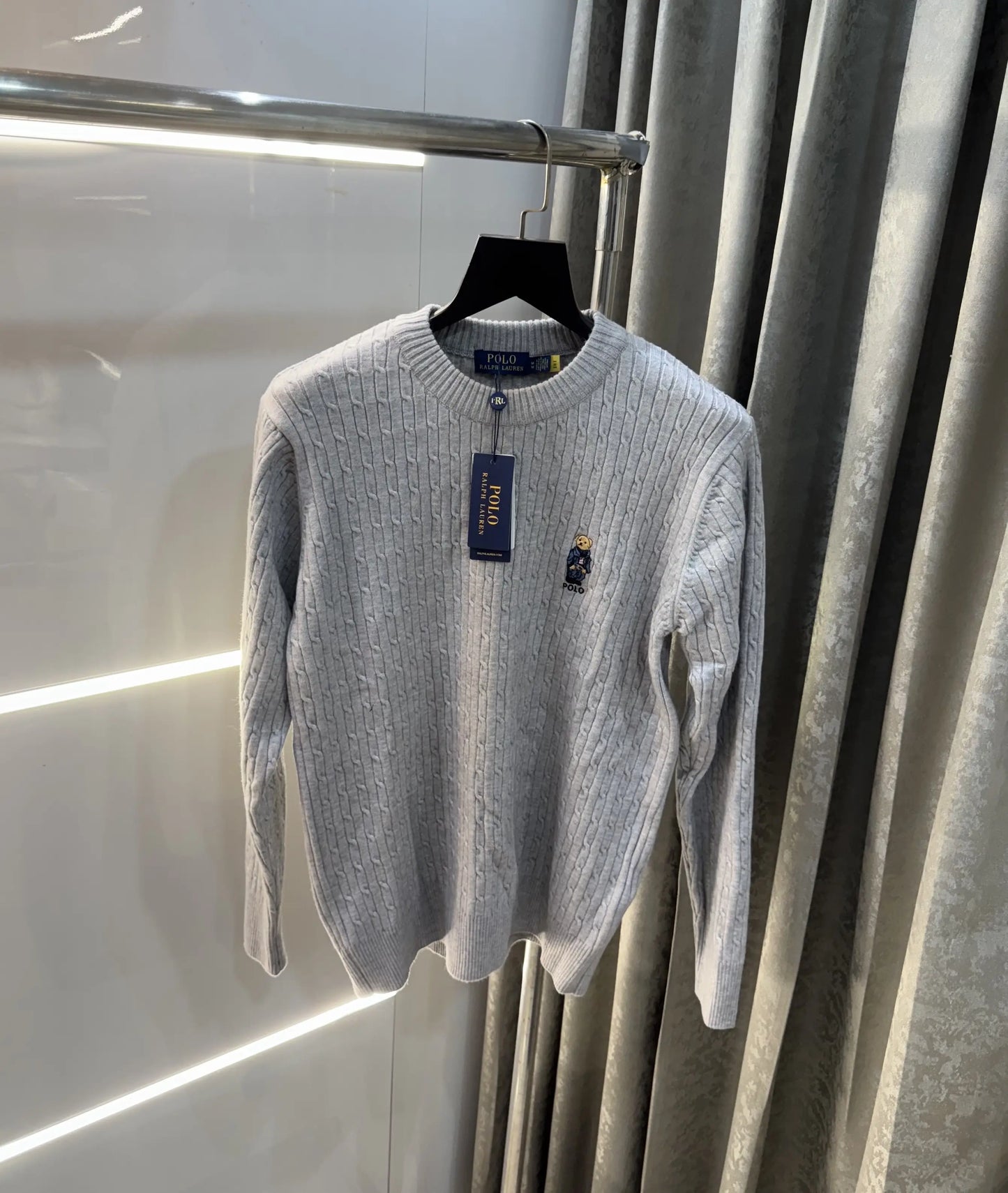 Ralp h Lauren Grey Teddy Edition Imported Pull Over