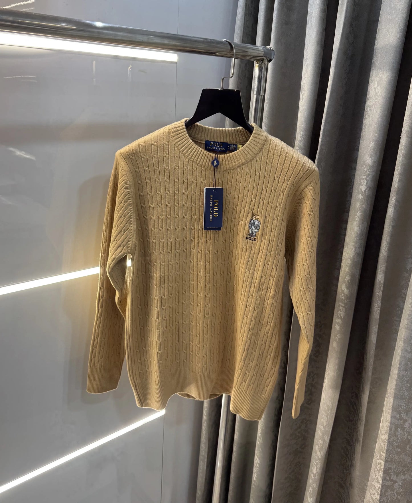 Ralp h Laure n Beige Teddy Edition Imported Pull Over