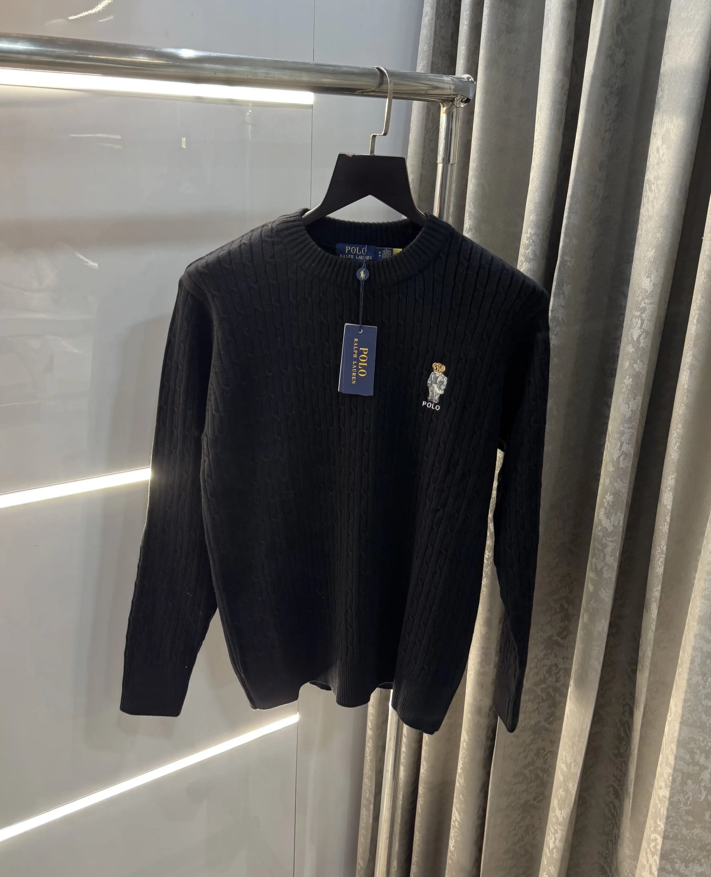 Ralp h Lauren Black Teddy Edition Imported Pull Over