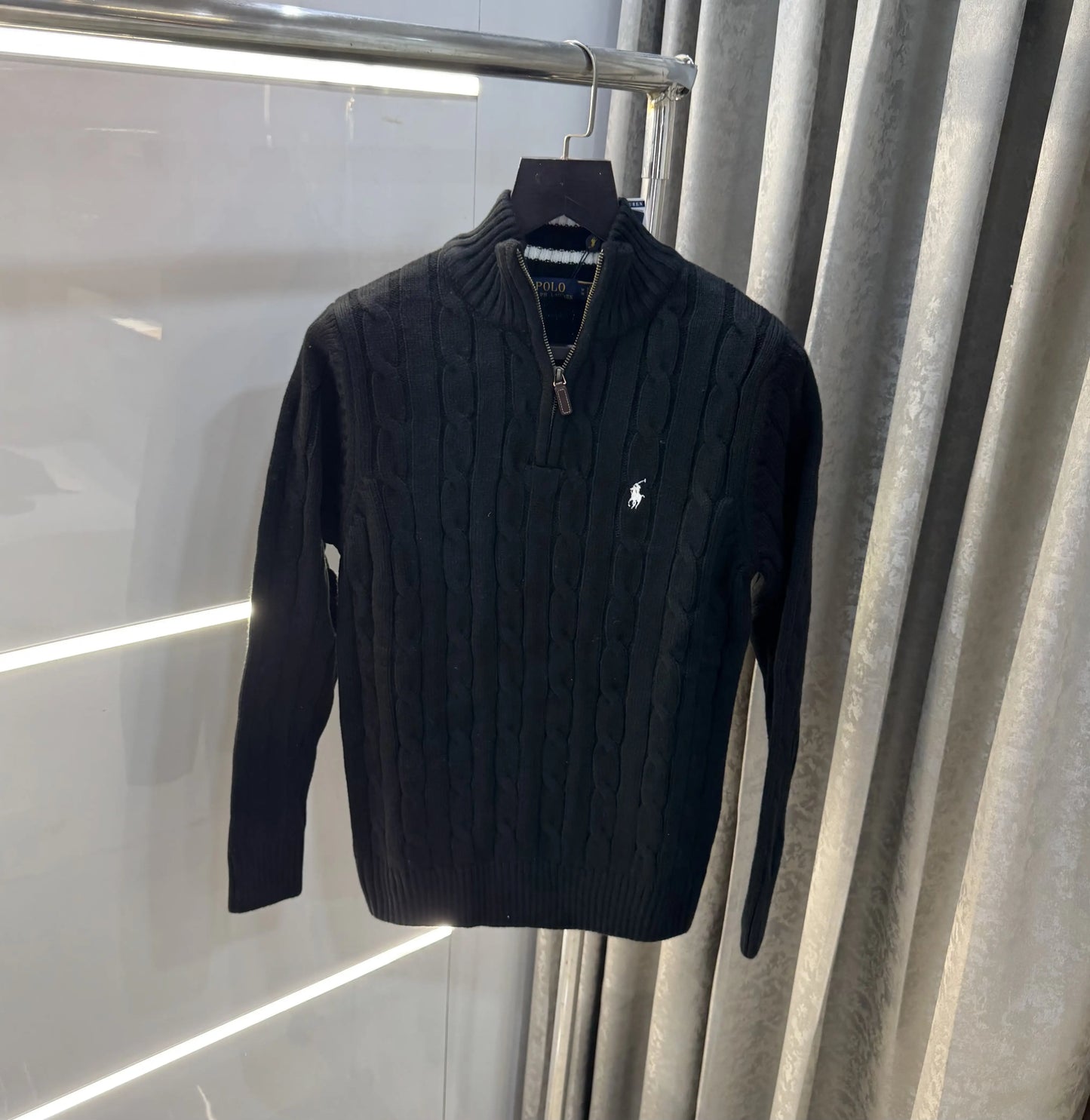 Ralph Lauren Black Knitted Imported Pull Over