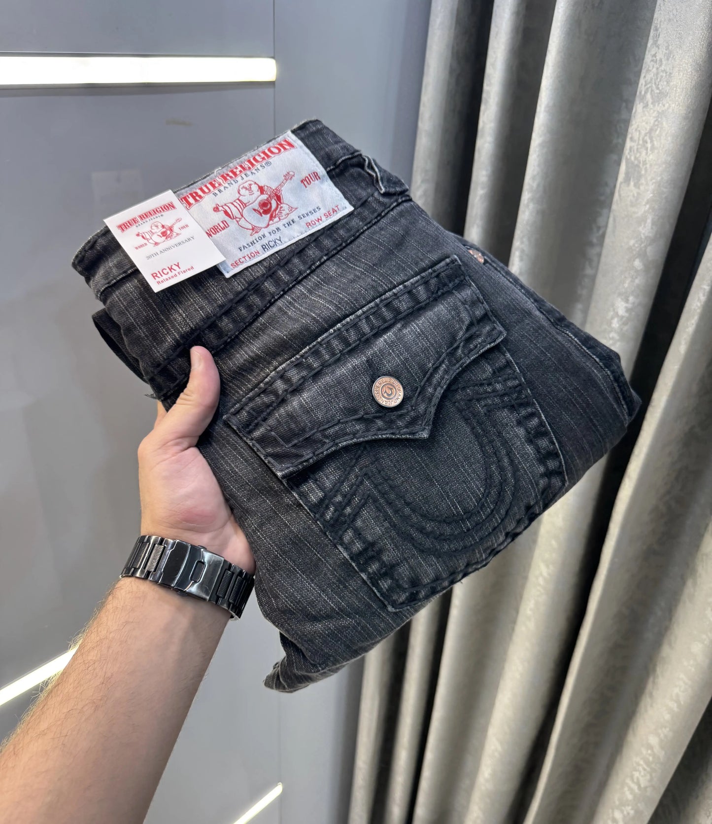 True Religion Carbon Black Premium Boot Cut Denim
