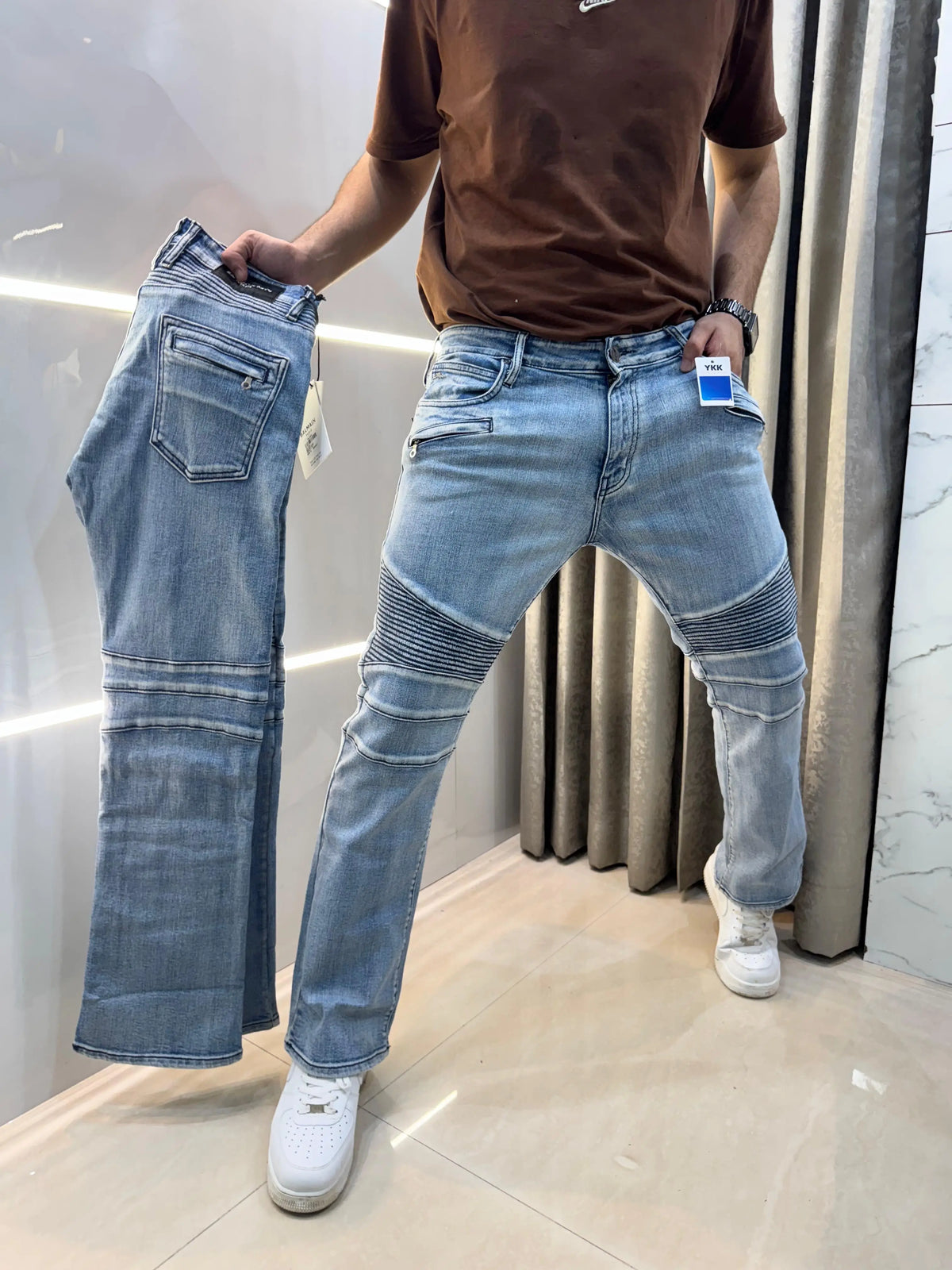 Balmai n Paris sky Blue Imported Rider Designer Denim