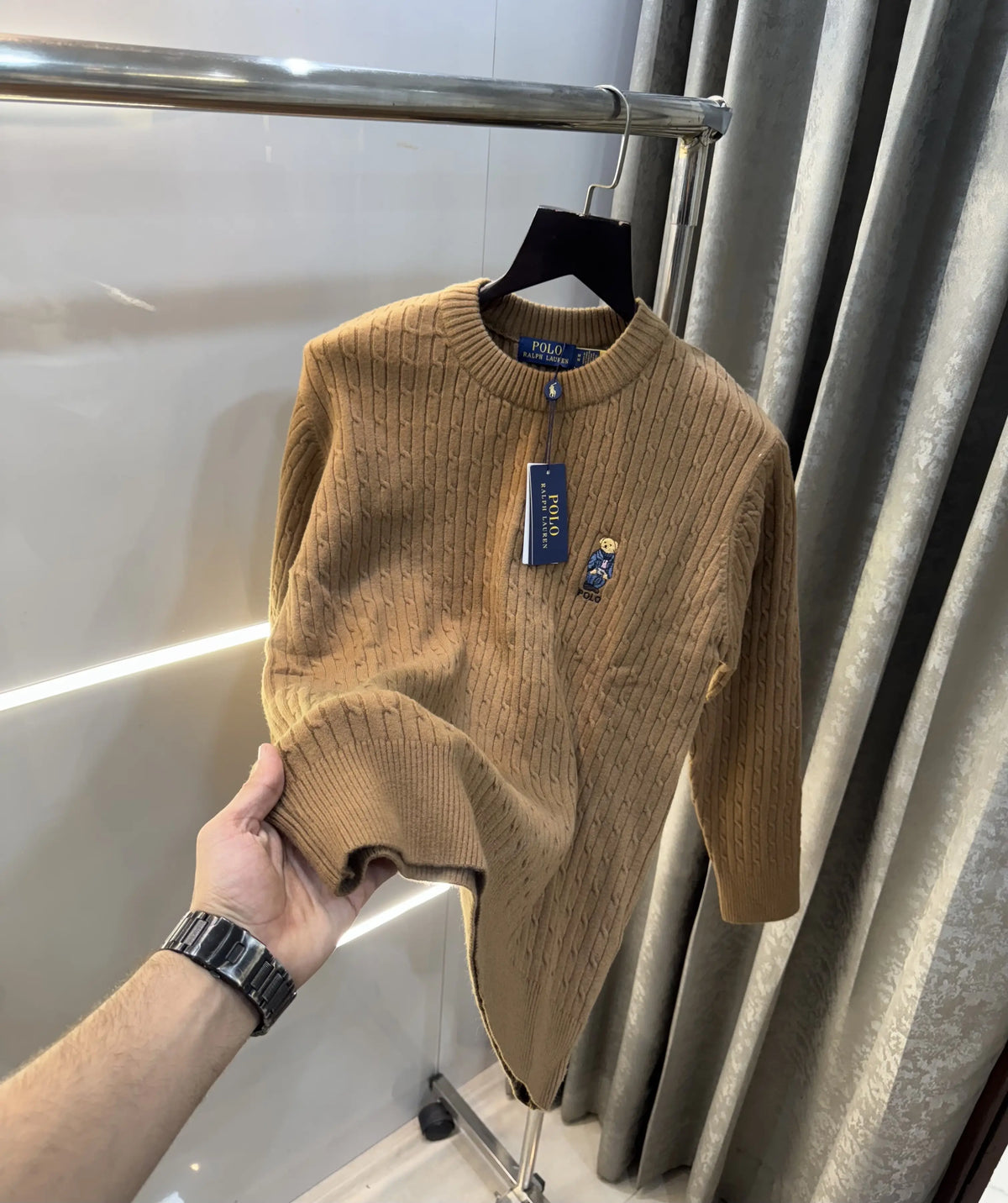 Ralp h Laure n Brown Teddy Edition Imported Pull Over