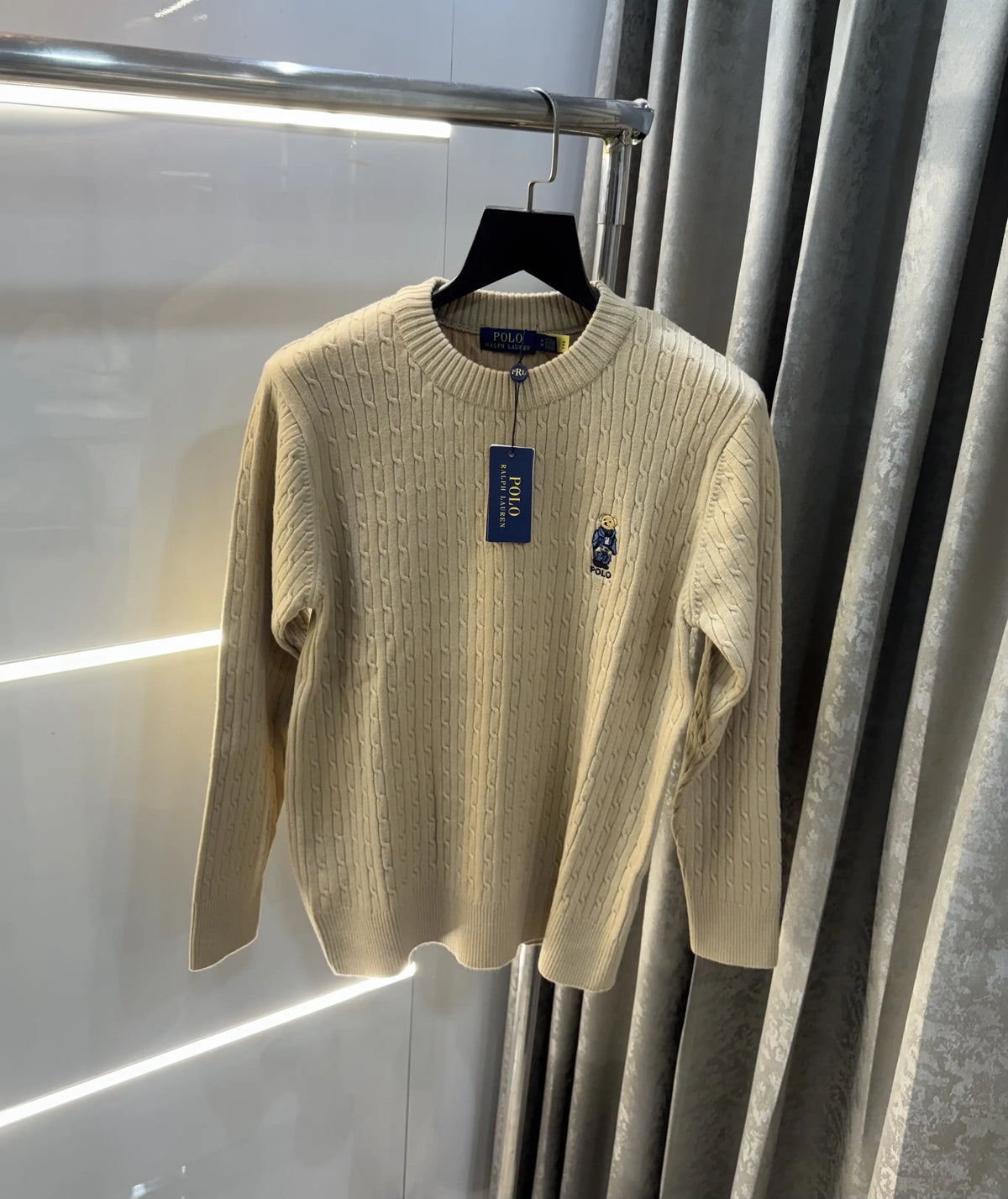 Ralp.h Laure n Beige Teddy Edition Imported Pull Over