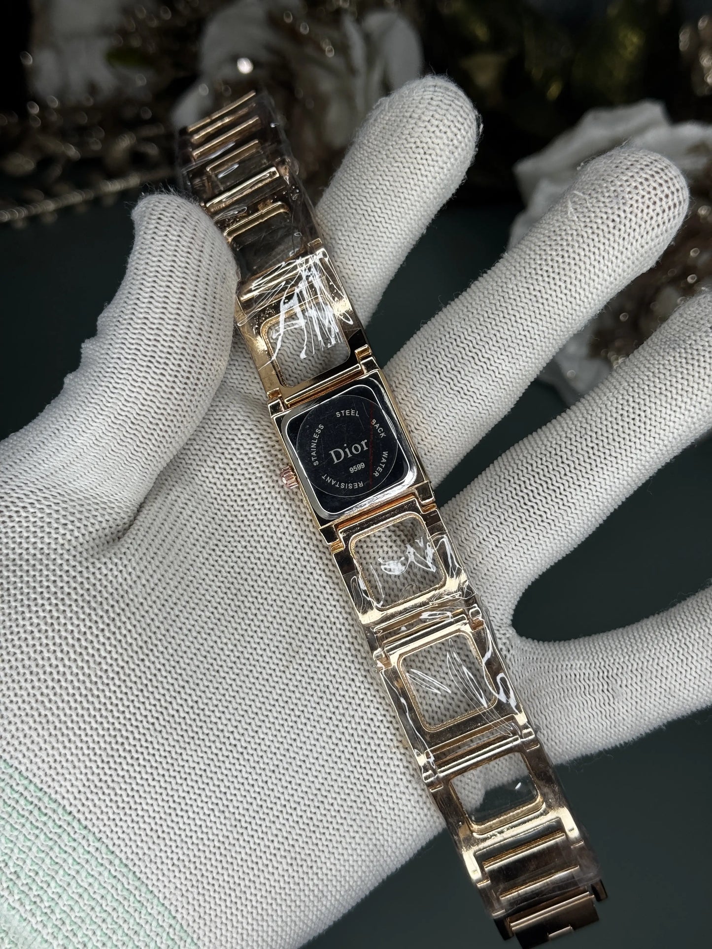 Dio r Bracelet Rose Gold Green Premium Ladies watch