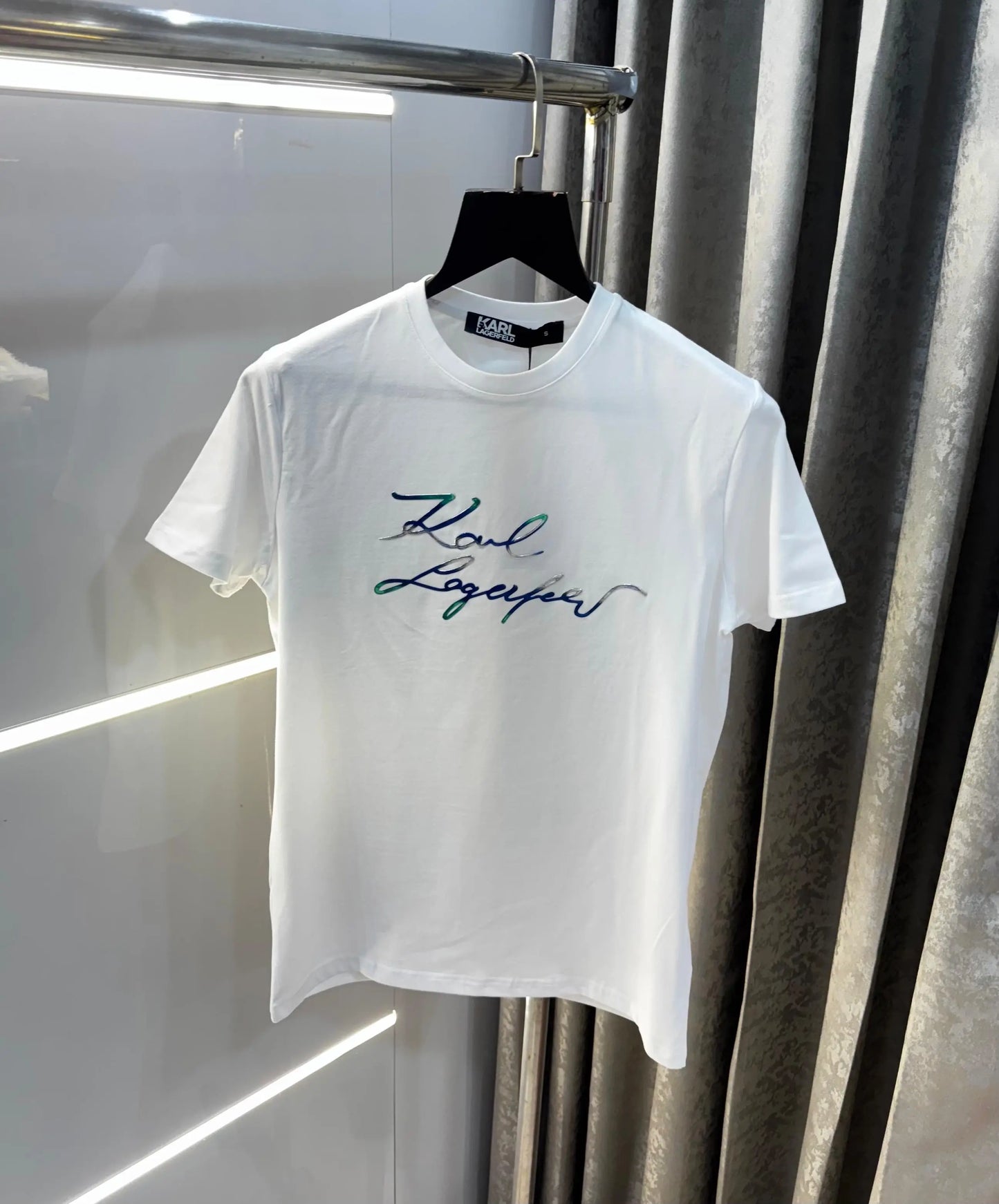Karl Lagerfeld White Logo Print Imported T-Shirt