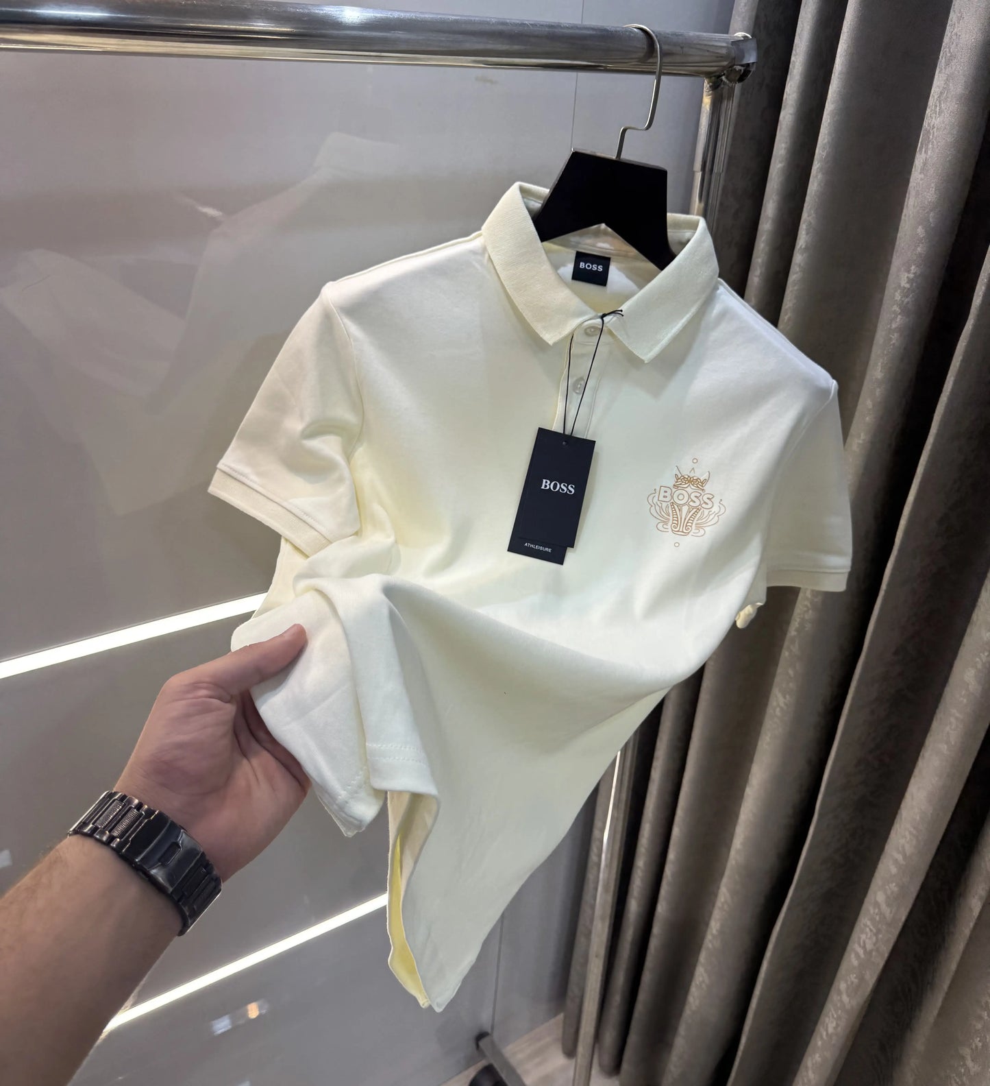 Hugo Boss Cream Limited Edition Premium Polo T-shirt