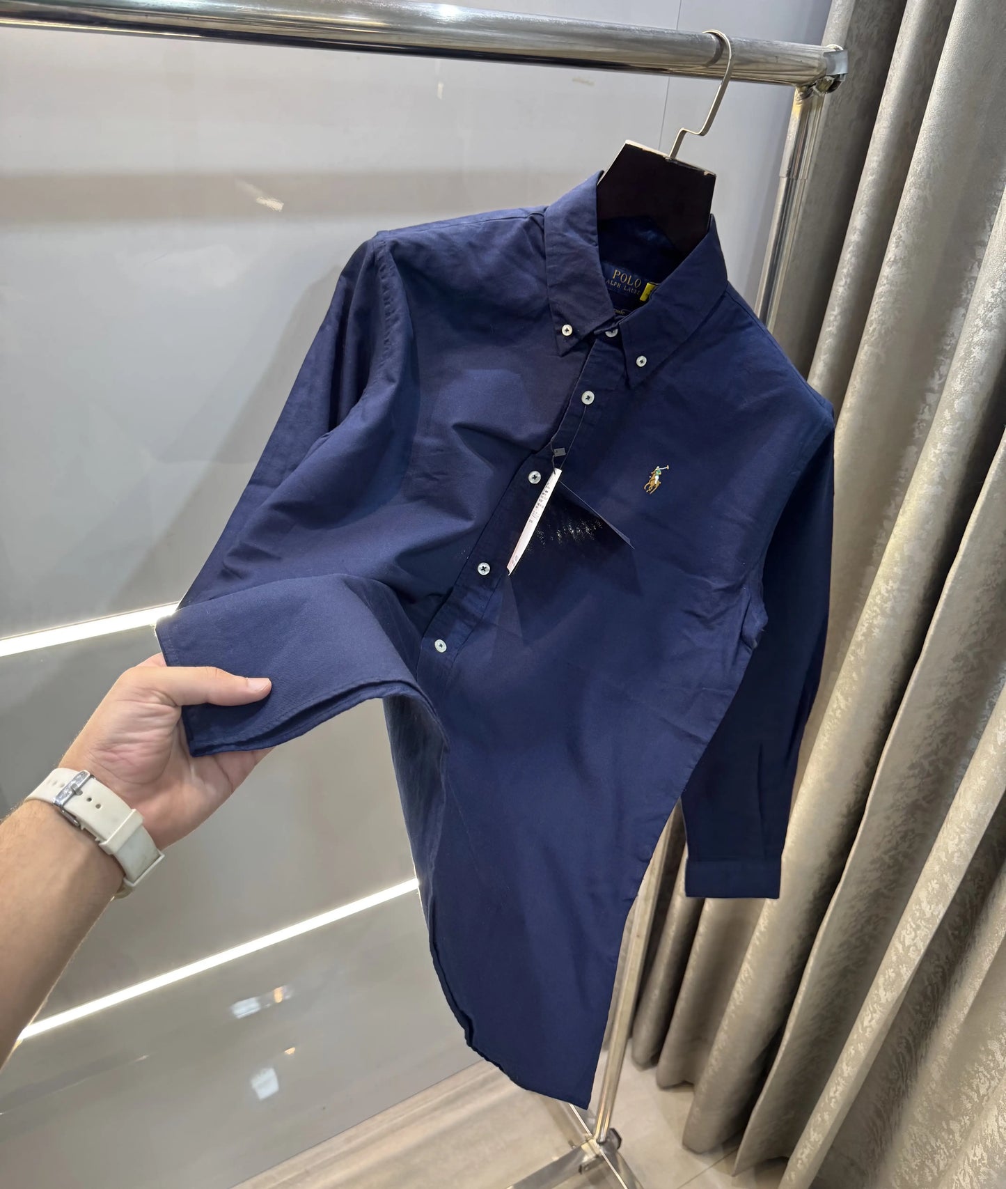 Ralph Lauren Royal Blue Embroidery Logo Classic Shirt