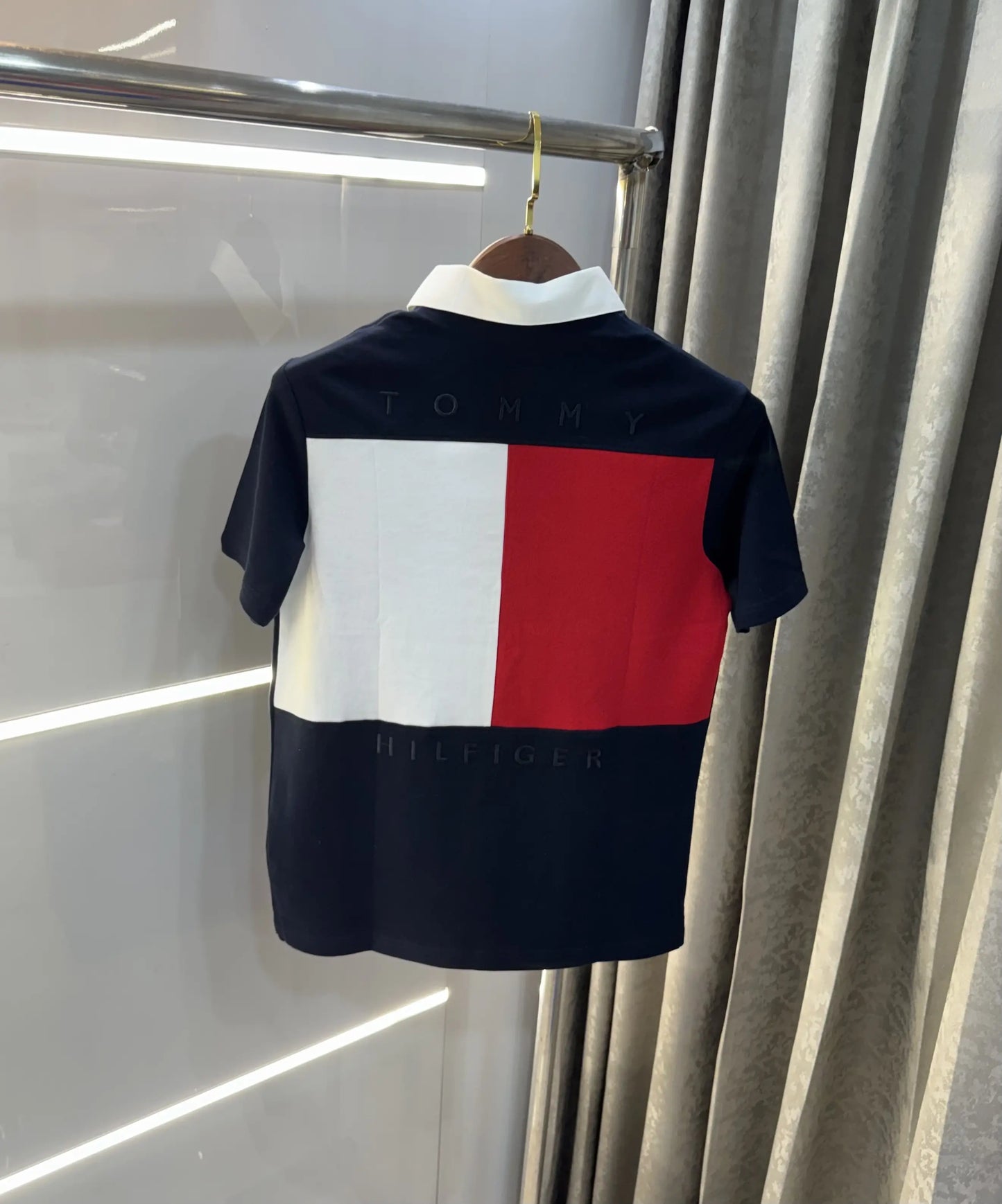 Tommy Hilfiger Navy Blue Logo Work Premium Polo T-Shirt
