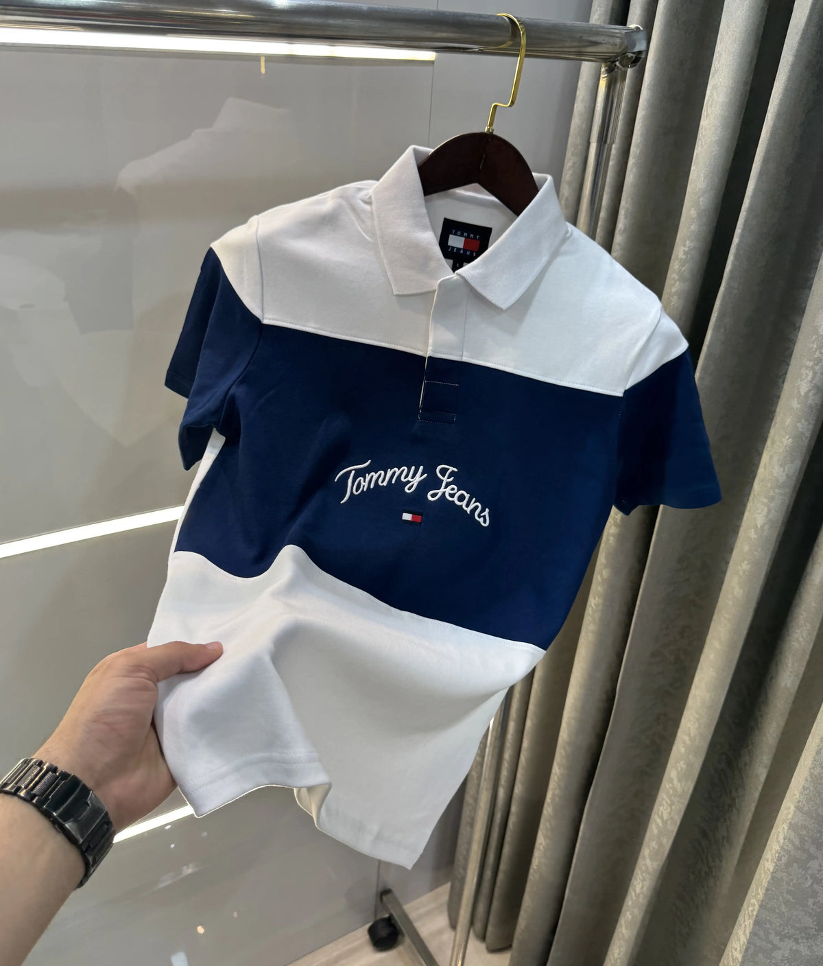 Tommy Hilfiger White Logo Work Premium Polo T-Shirt