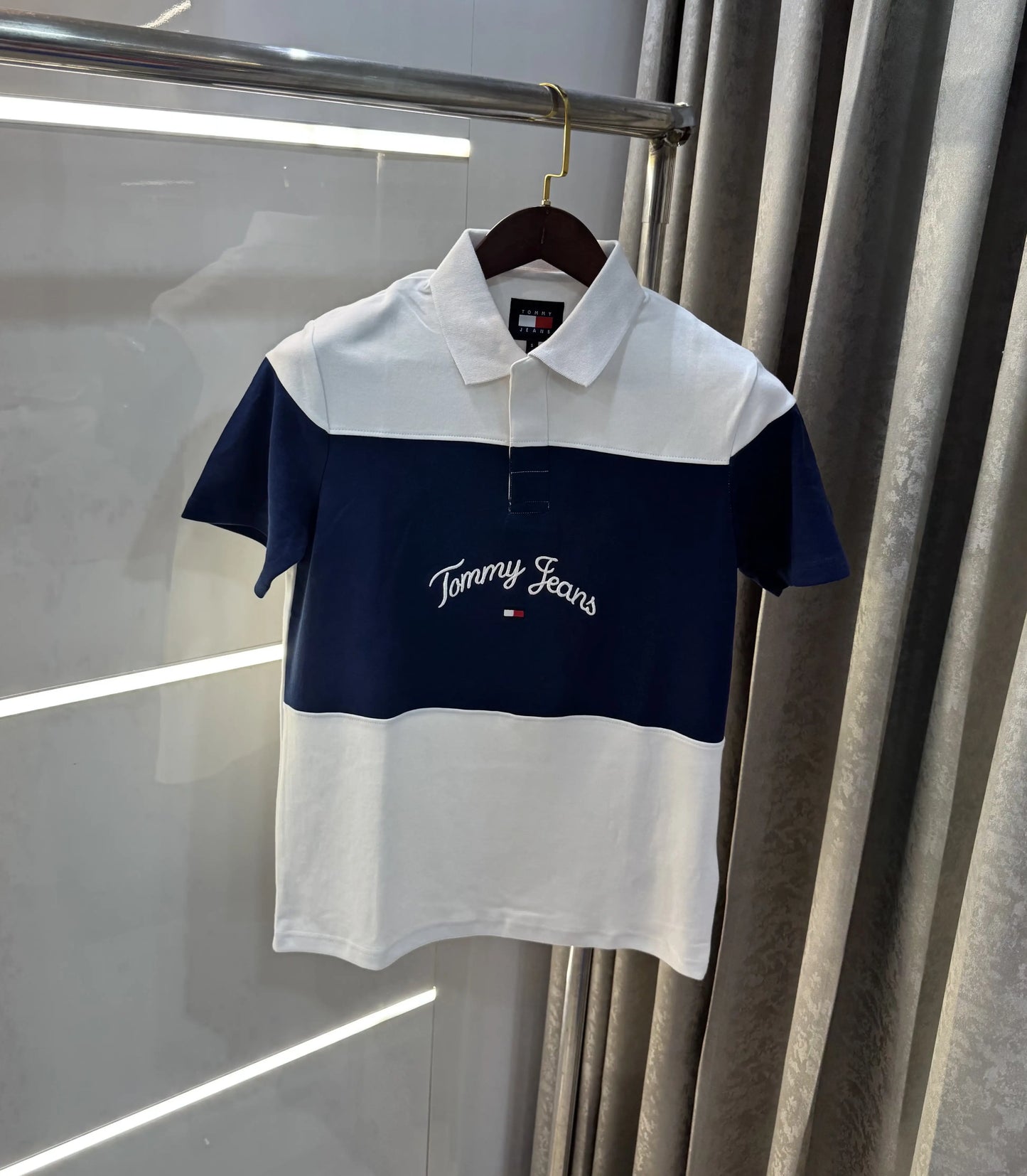 Tommy Hilfiger White Logo Work Premium Polo T-Shirt