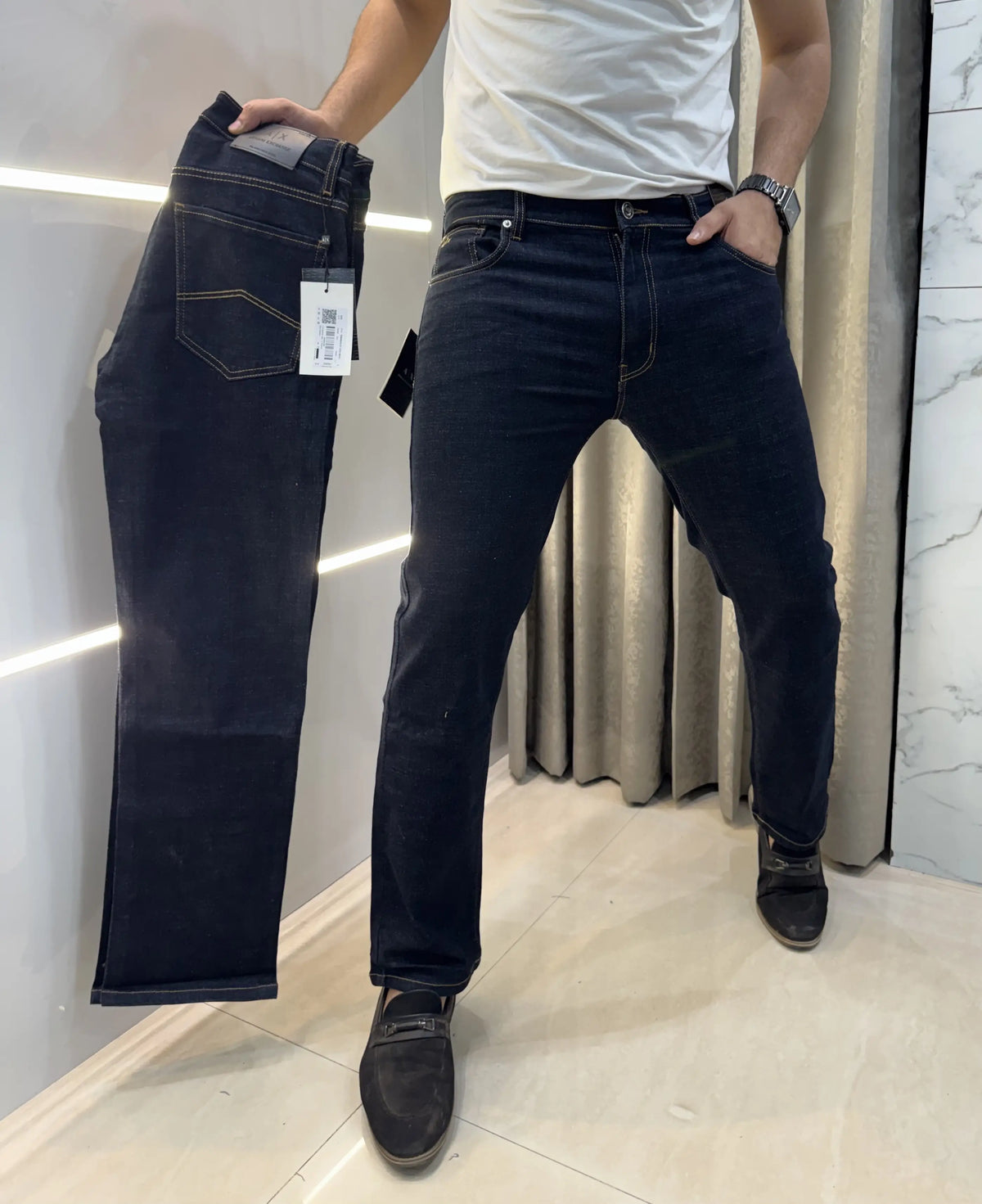 Arman i Exchange Dark Blue Imported Hyperflex Denim