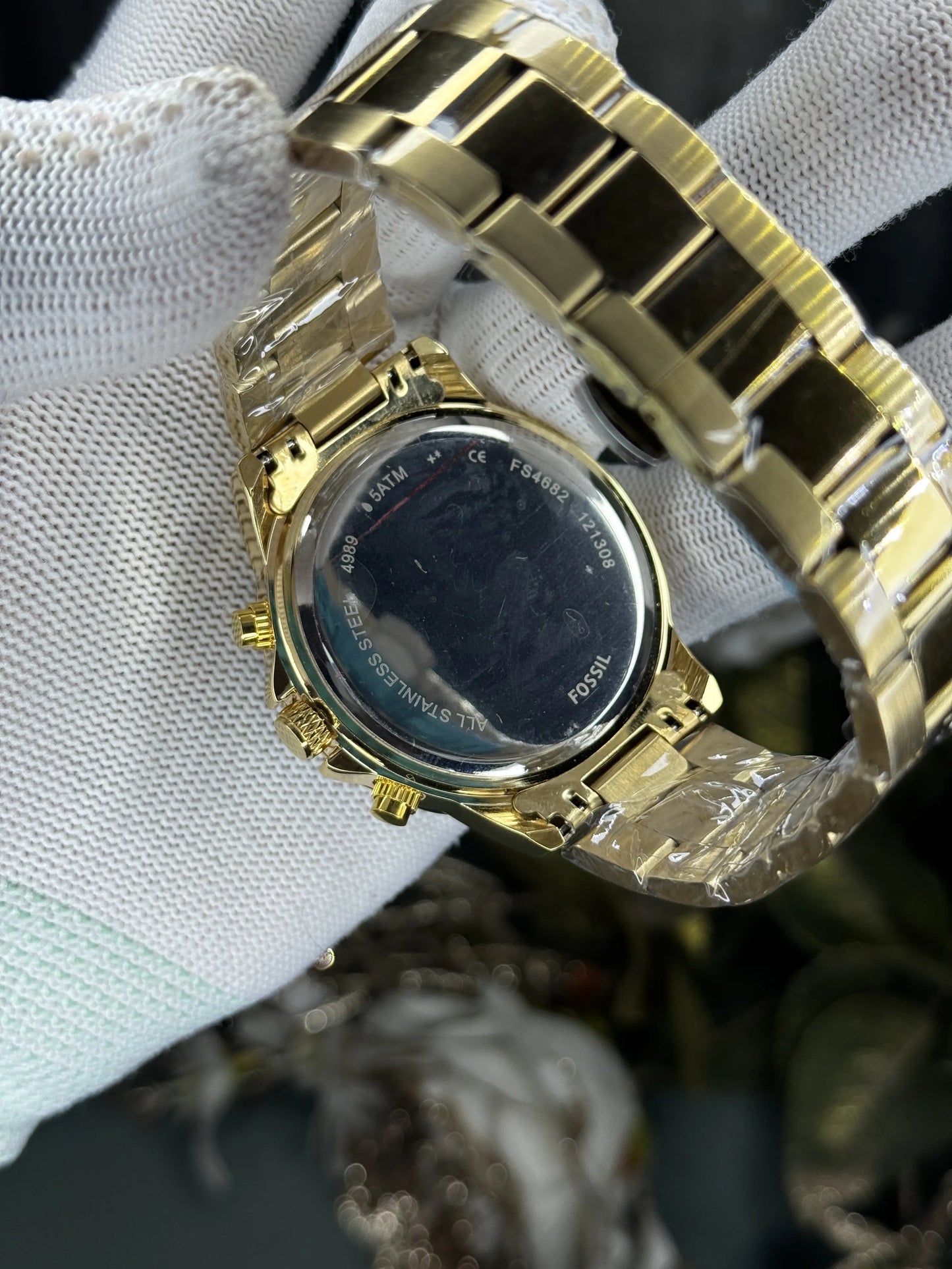 Fossi l Bannon Gold Green Chronograph Premium Watch