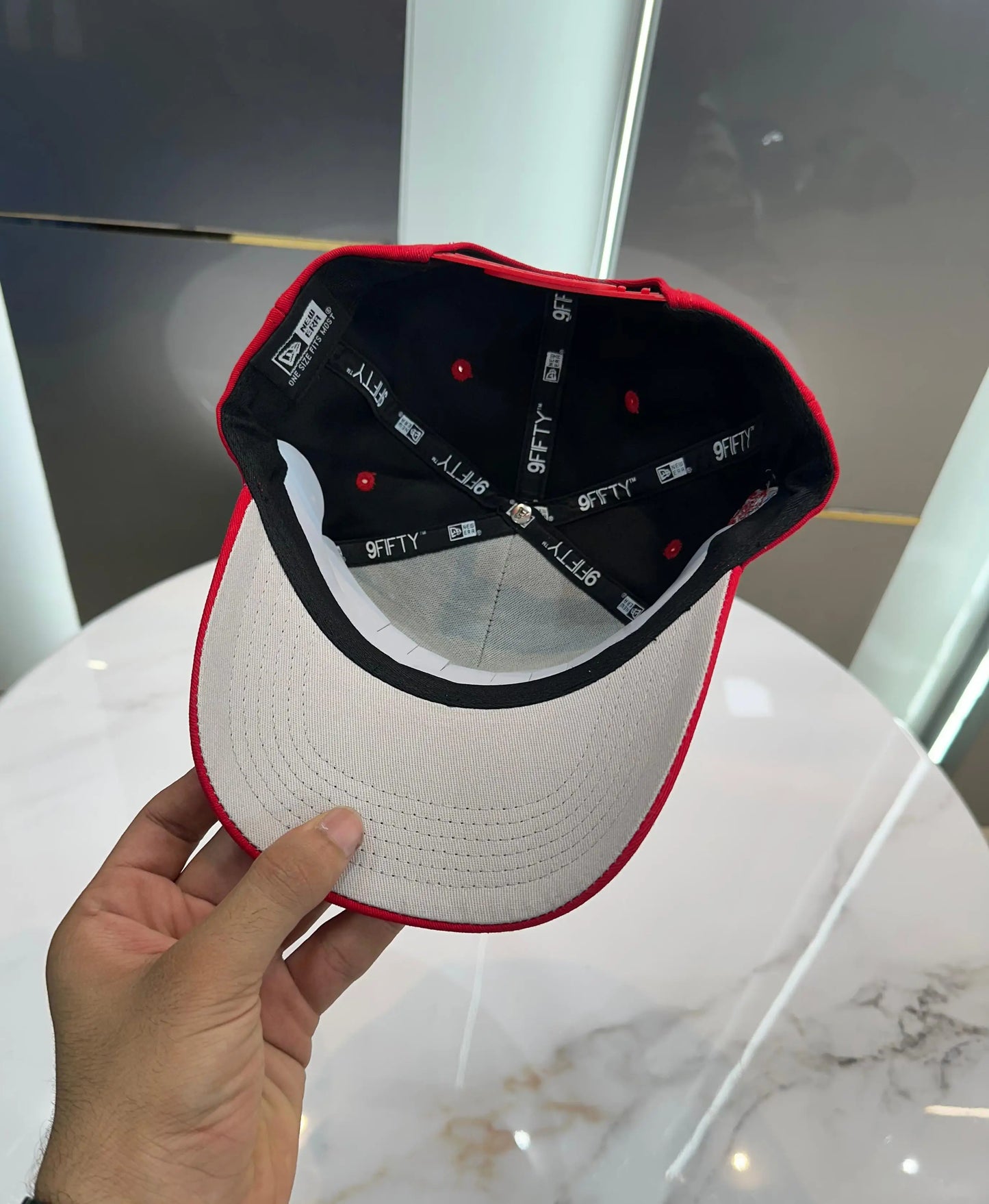 LA Red White Imported Cap