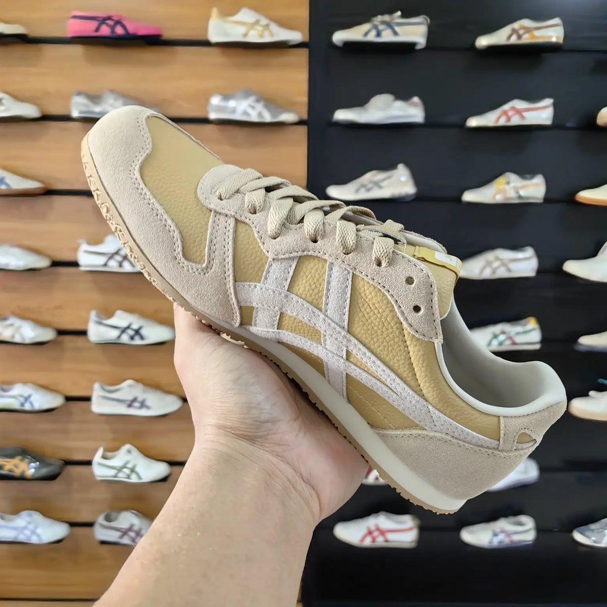 Onitsuka Tiger Serrano Mineral Brown Cream Mens 7A Premium D-2021