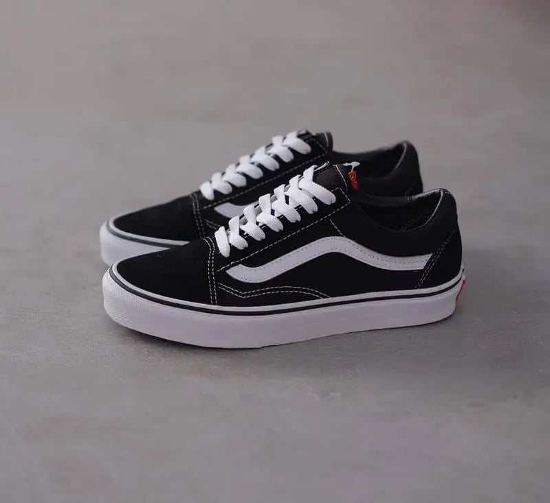 Vans Old Skool Black White for Girls 7A Premium Sneakers D-1173
