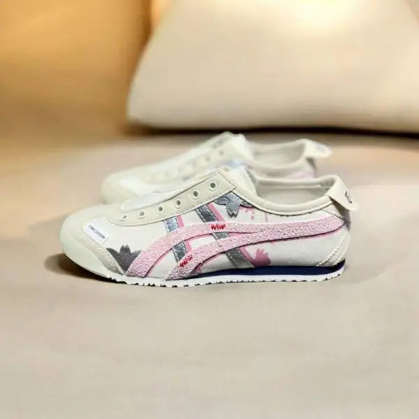 Onitsuk_a Tiger x Panda Prank Pink Slip-On 7A Premium Full Accessories (D-1790)