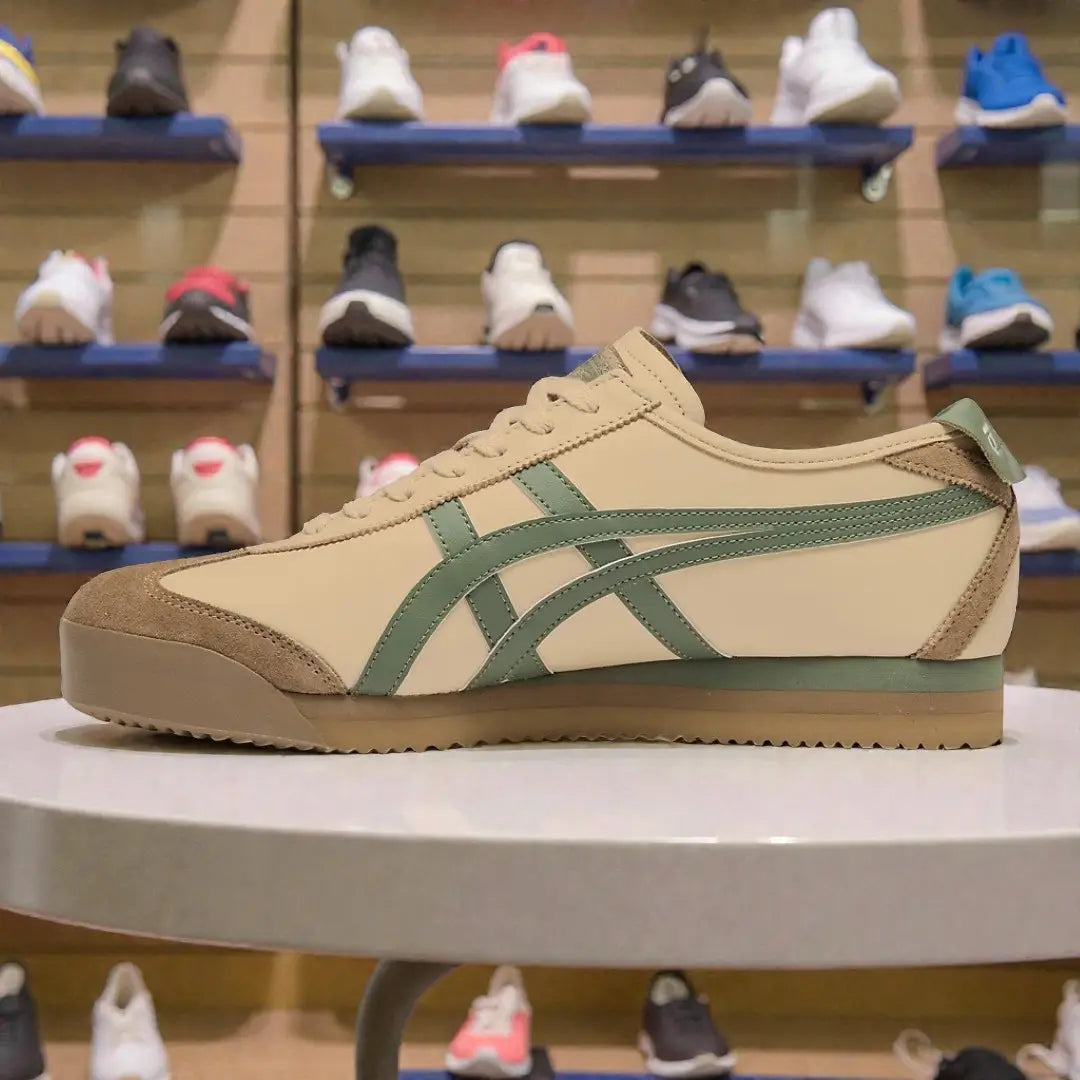 Onitsuka Tiger Mexico 66 PF Beige Grass Green 7A Premium Mens Sneakers D-2084