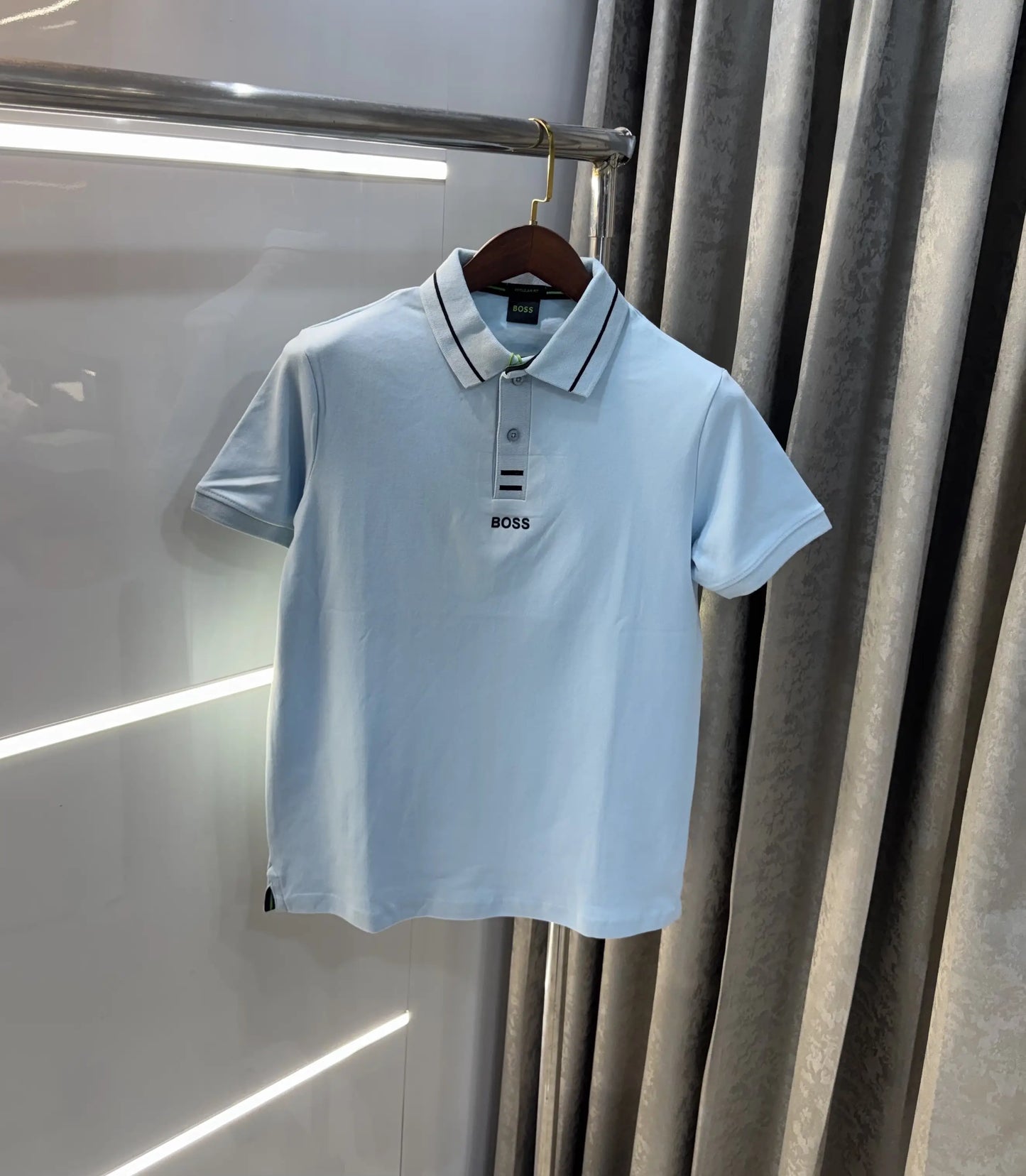 Hugo Boss Sky Blue Logo Work Premium Polo T-shirt