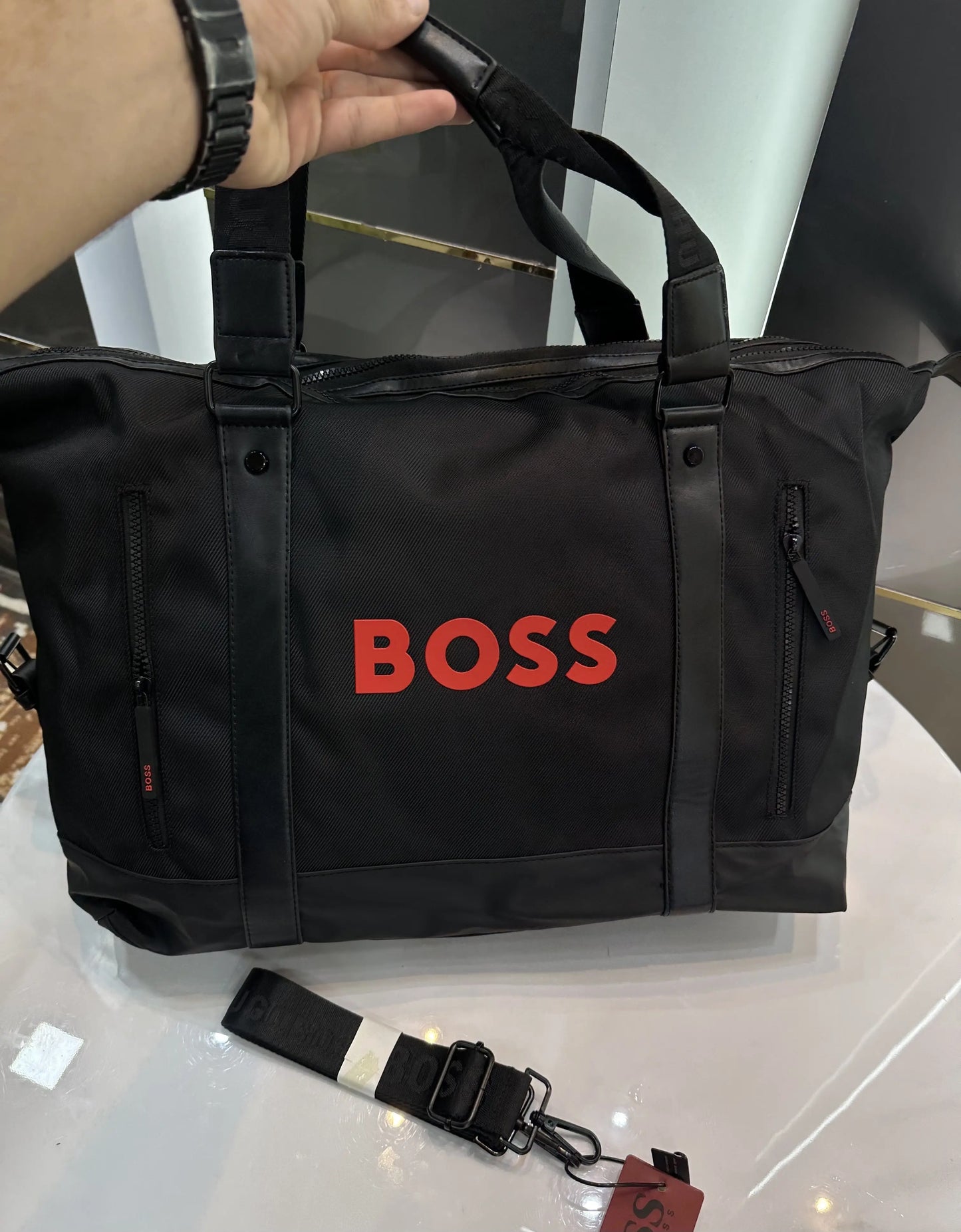 Hugo Bos s Luxury Imported Duffel Bag 1008r