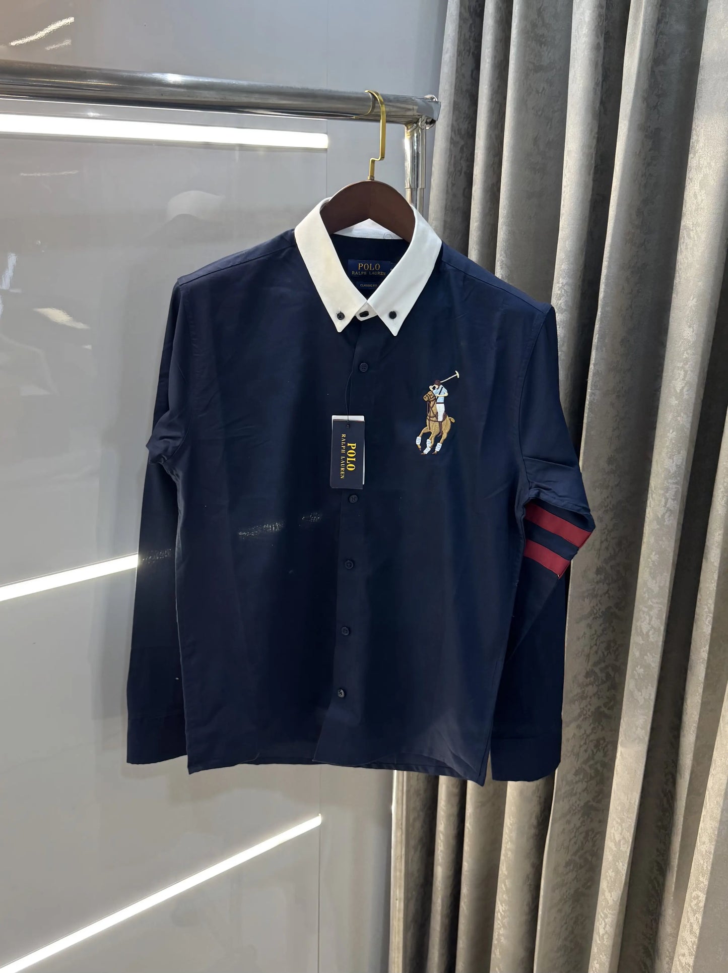 Ralph Lauren Navy Blue Premium Linen Shirt