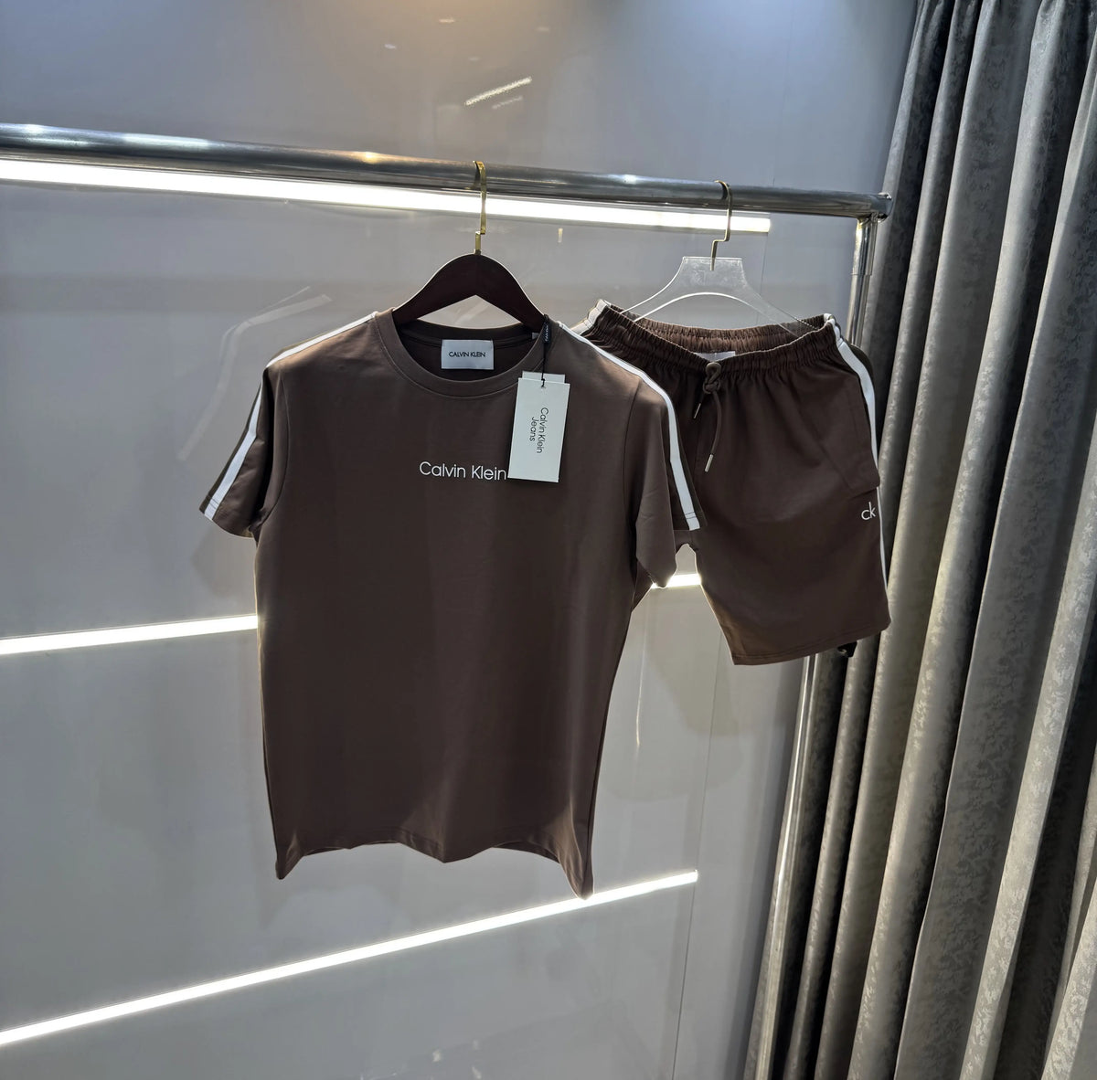Calvin Klein Brown Logo Work Premium Cord Set