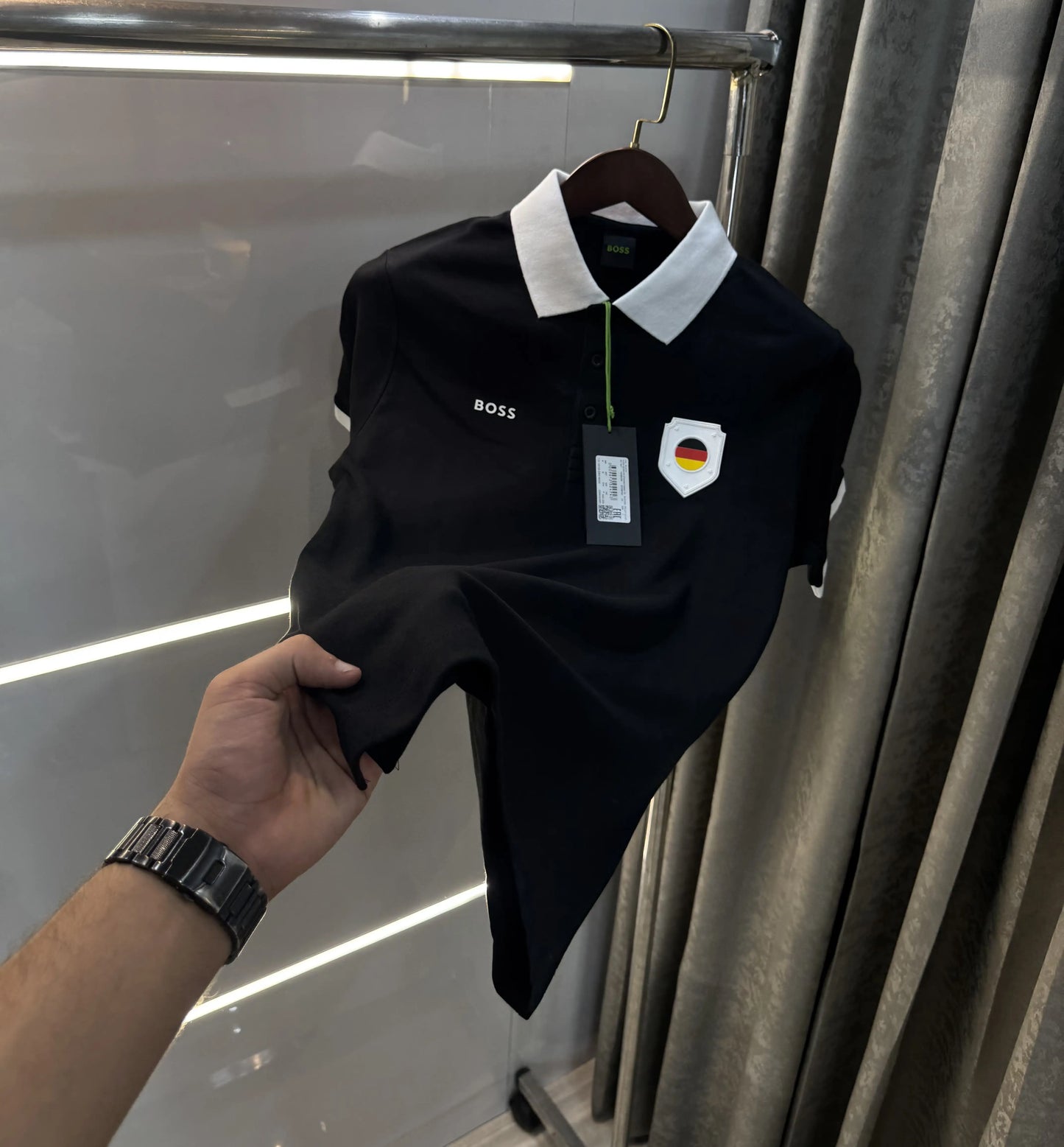 Hugo Bos s Black Logo Work Premium Polo T-shirt