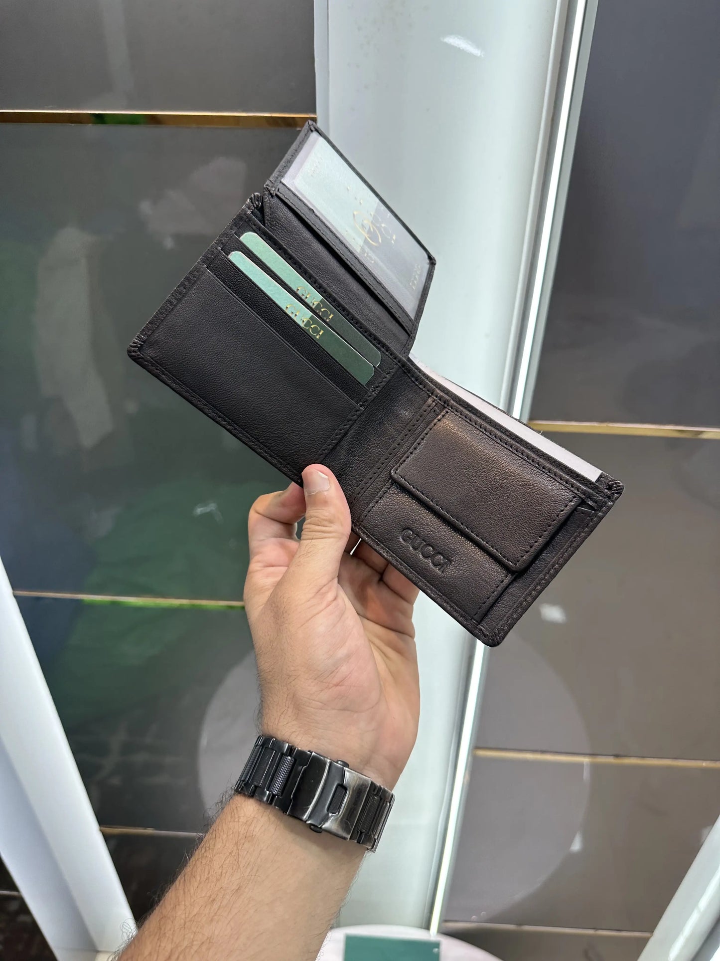 Gucci Monogram Premium Wallet Brown With Box g5890