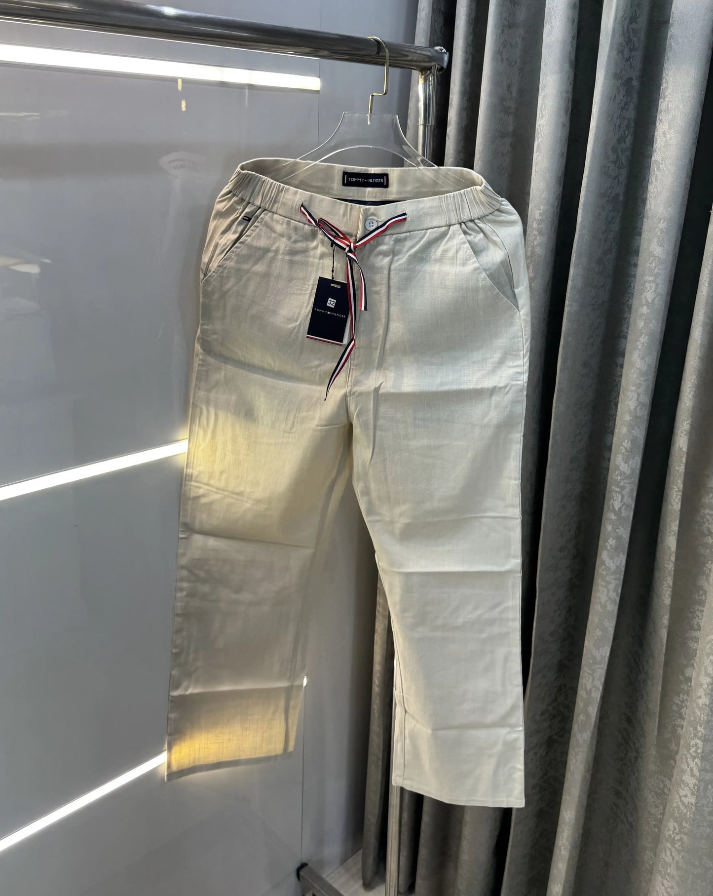 Tommy Hilfiger Cream Premium Classic Trouser