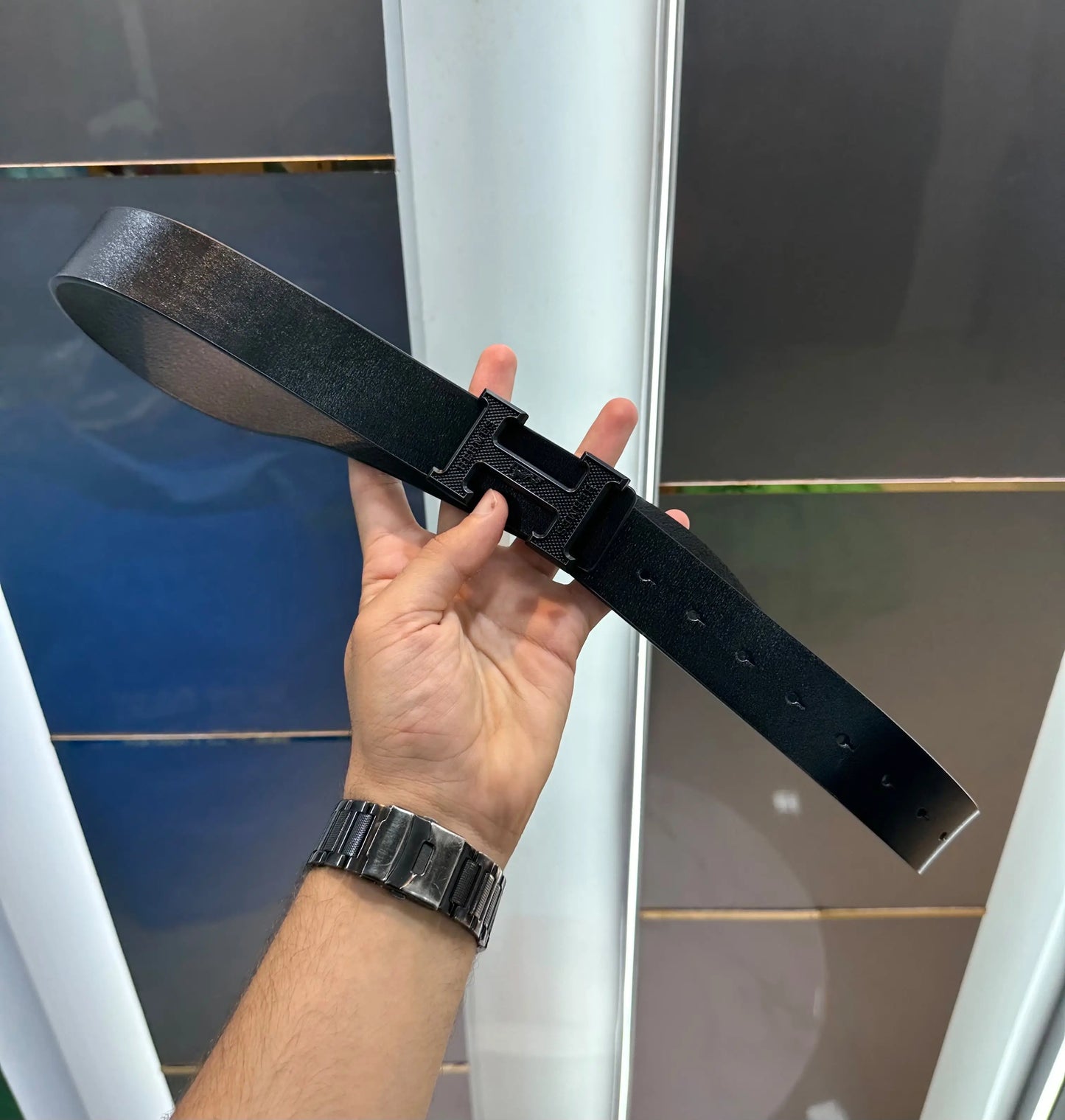 Herme s Black Premium Imported Belt h212