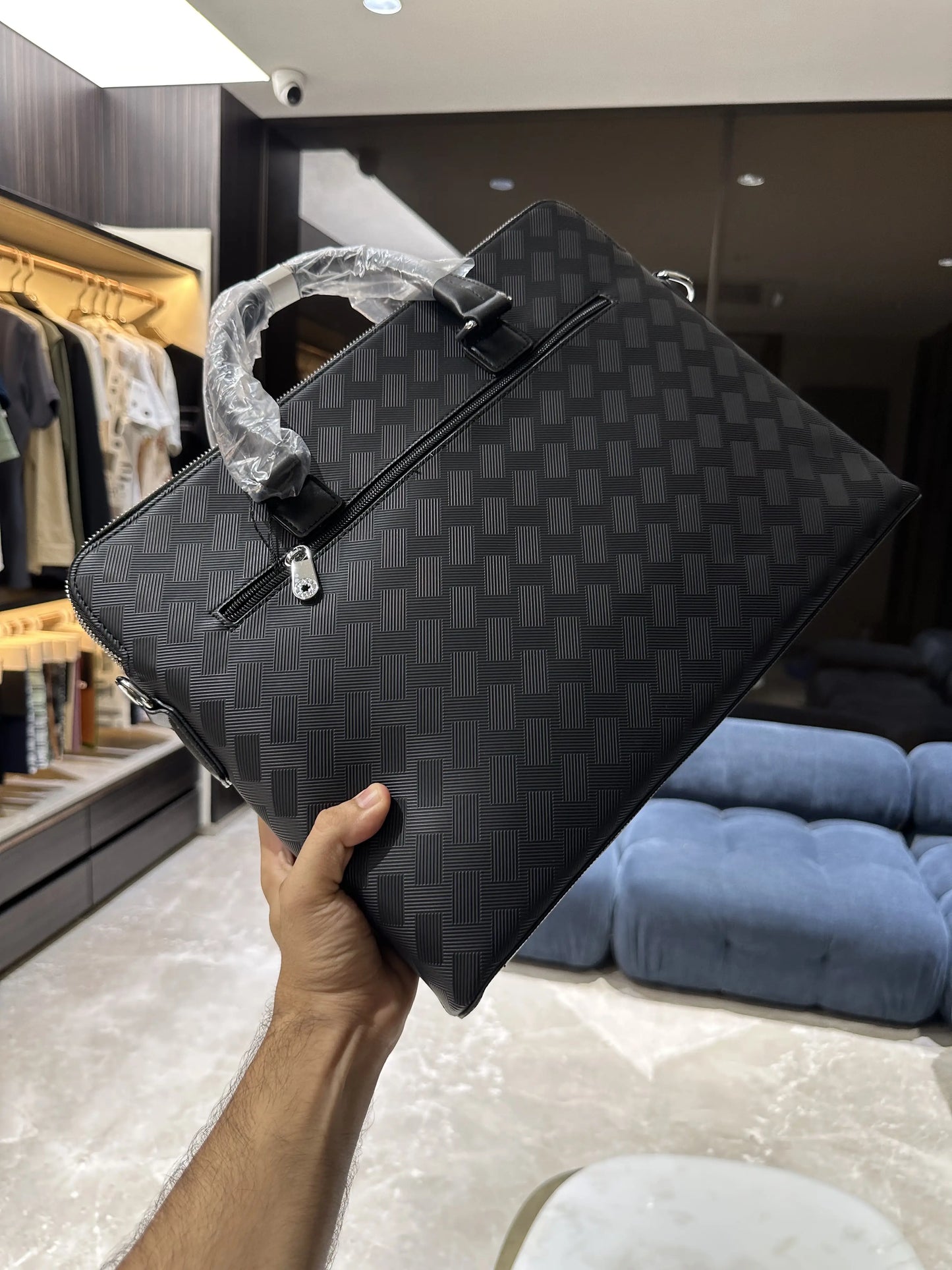 Mont Blan c Luxury Premium Imported Black Laptop Bag mb1600
